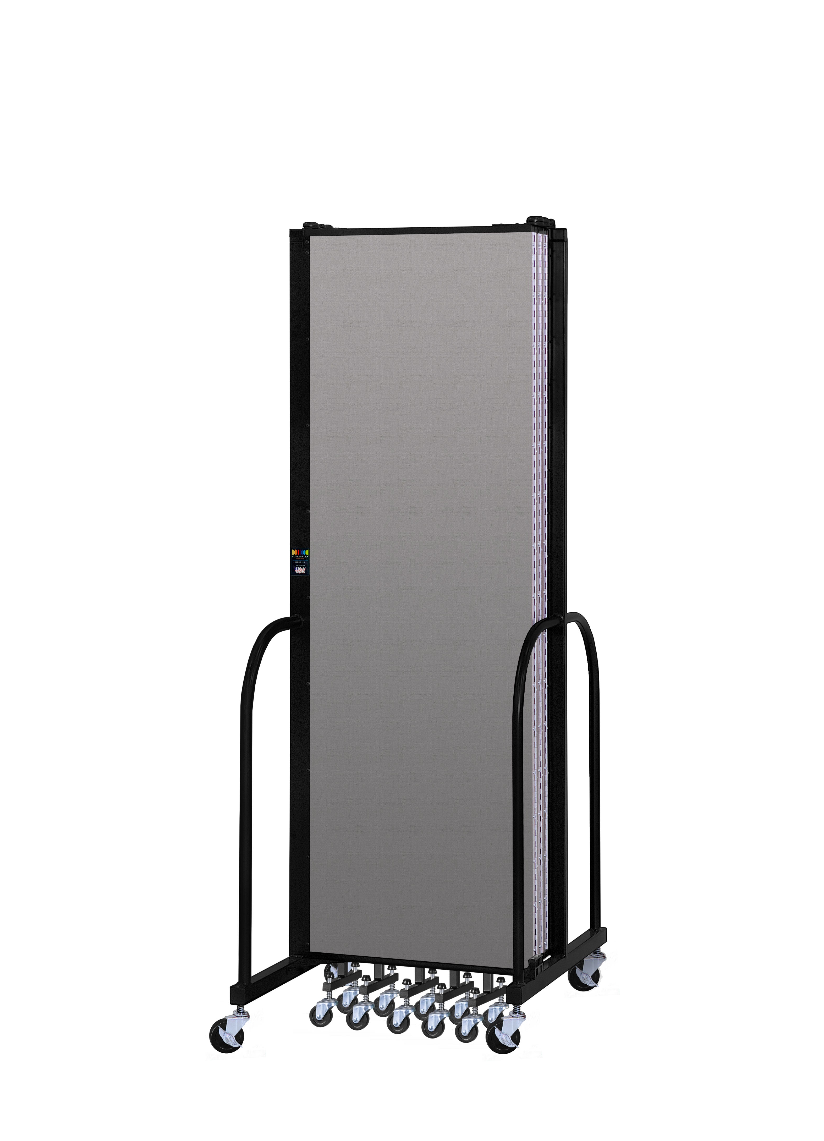 Signature Room Divider - 6' 8"H x 13' 1"L - 7 Panel, Granite, Vinyl