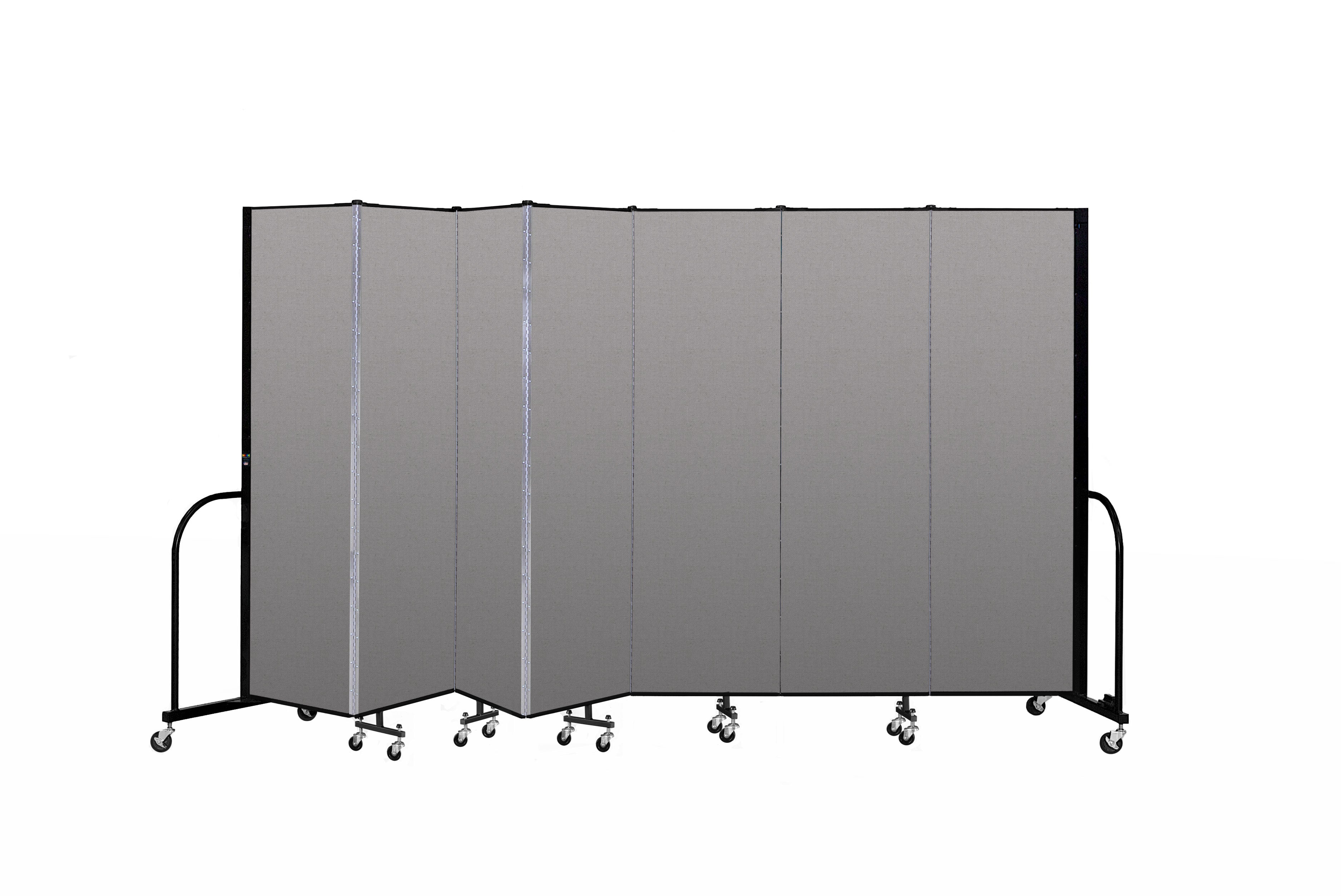 Signature Room Divider - 6' 8"H x 13' 1"L - 7 Panel, Granite, Vinyl