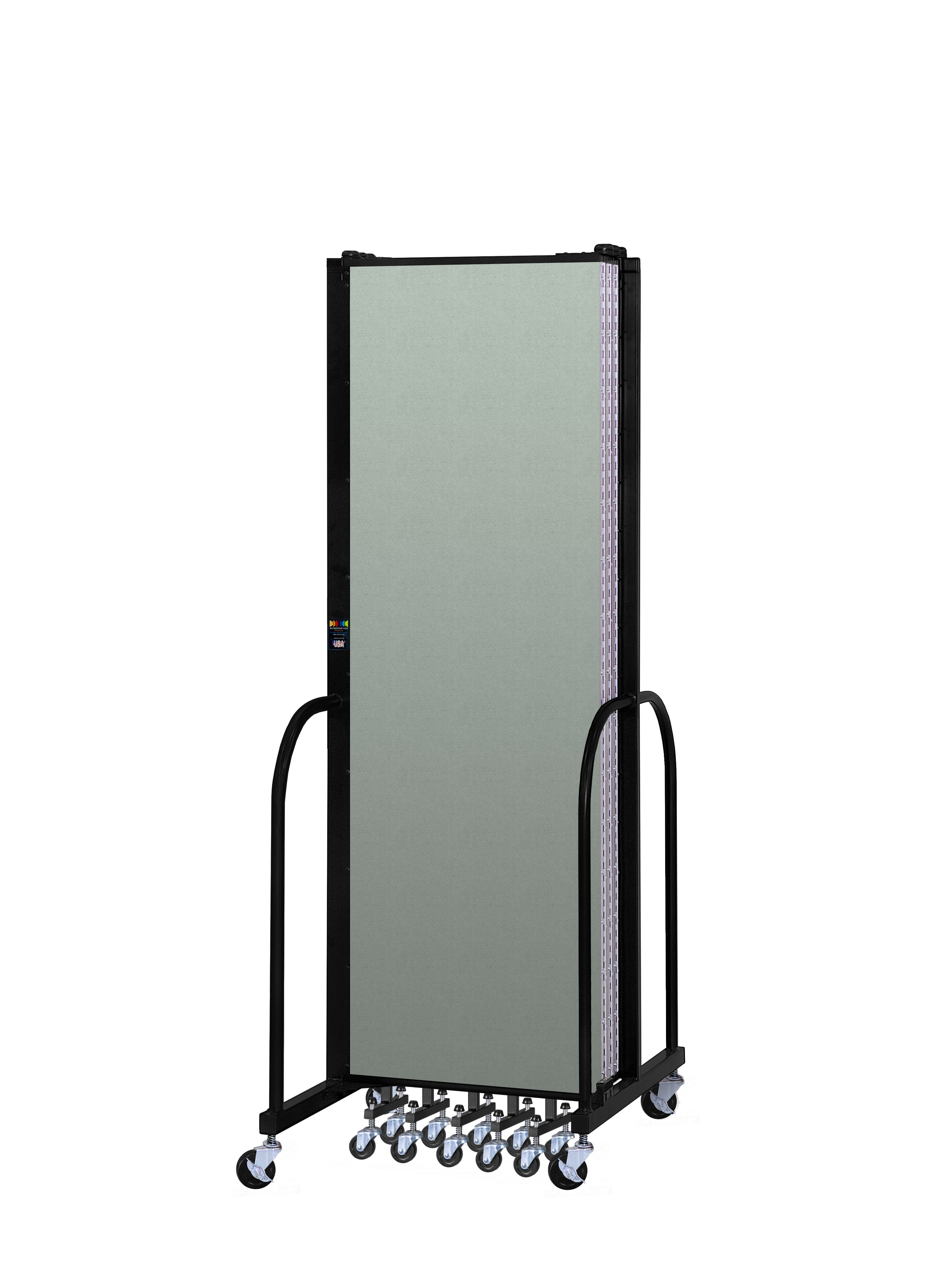 Signature Room Divider - 6' 8"H x 13' 1"L - 7 Panel, Mint, Vinyl