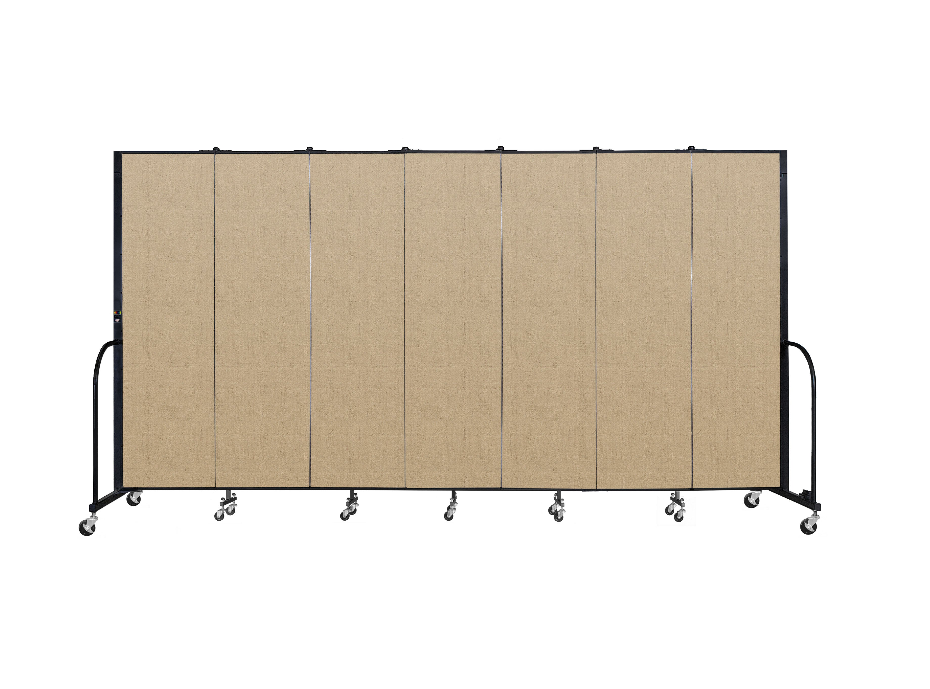 Signature Room Divider - 6' 8"H x 13' 1"L - 7 Panel, Sandalwood, Vinyl