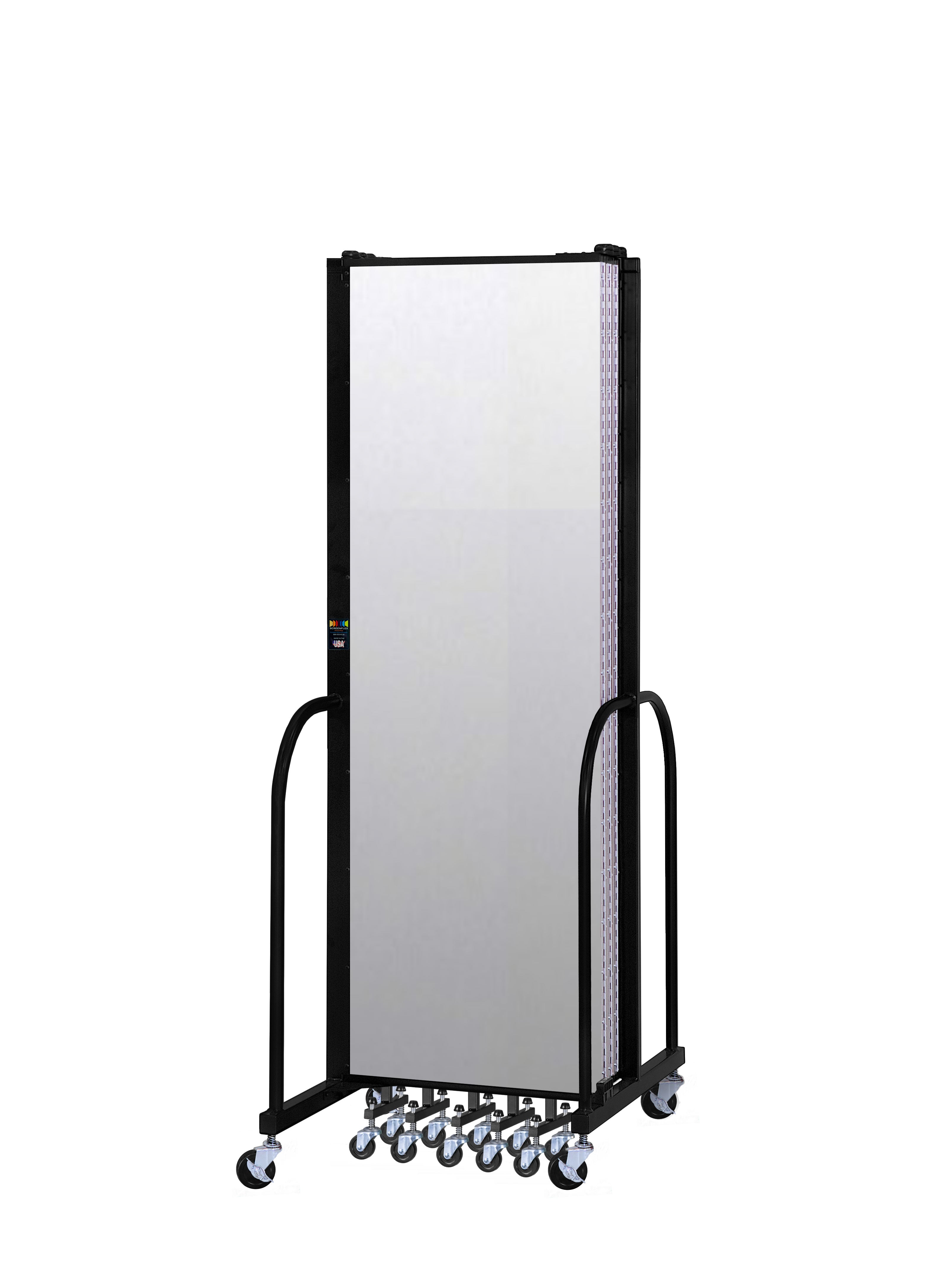 Signature Room Divider - 6' 8"H x 13' 1"L - 7 Panel, Ice, Vinyl