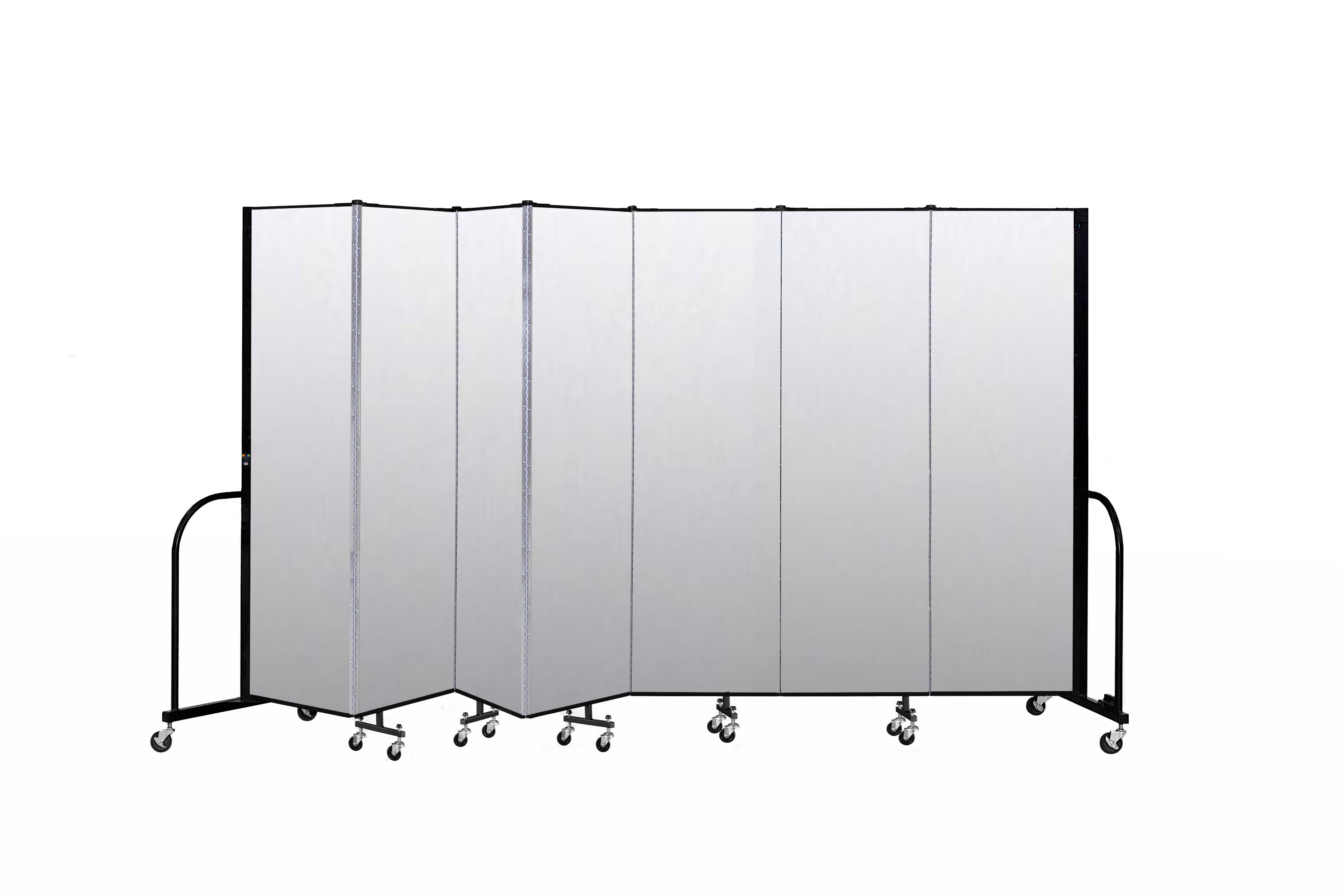 Signature Room Divider - 6' 8"H x 13' 1"L - 7 Panel, Ice, Vinyl