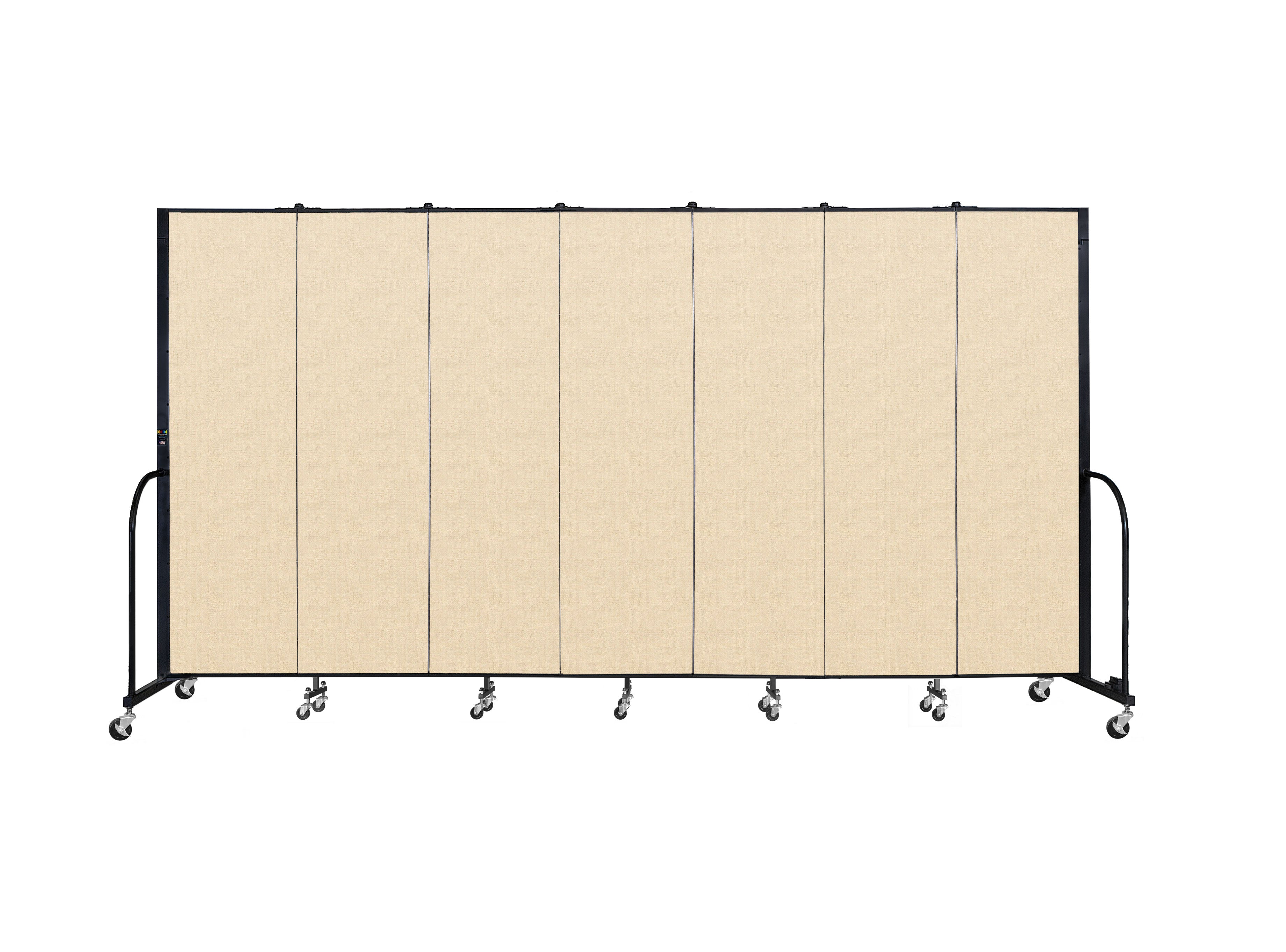 Signature Room Divider - 6' 8"H x 13' 1"L - 7 Panel, Hazelnut, Vinyl