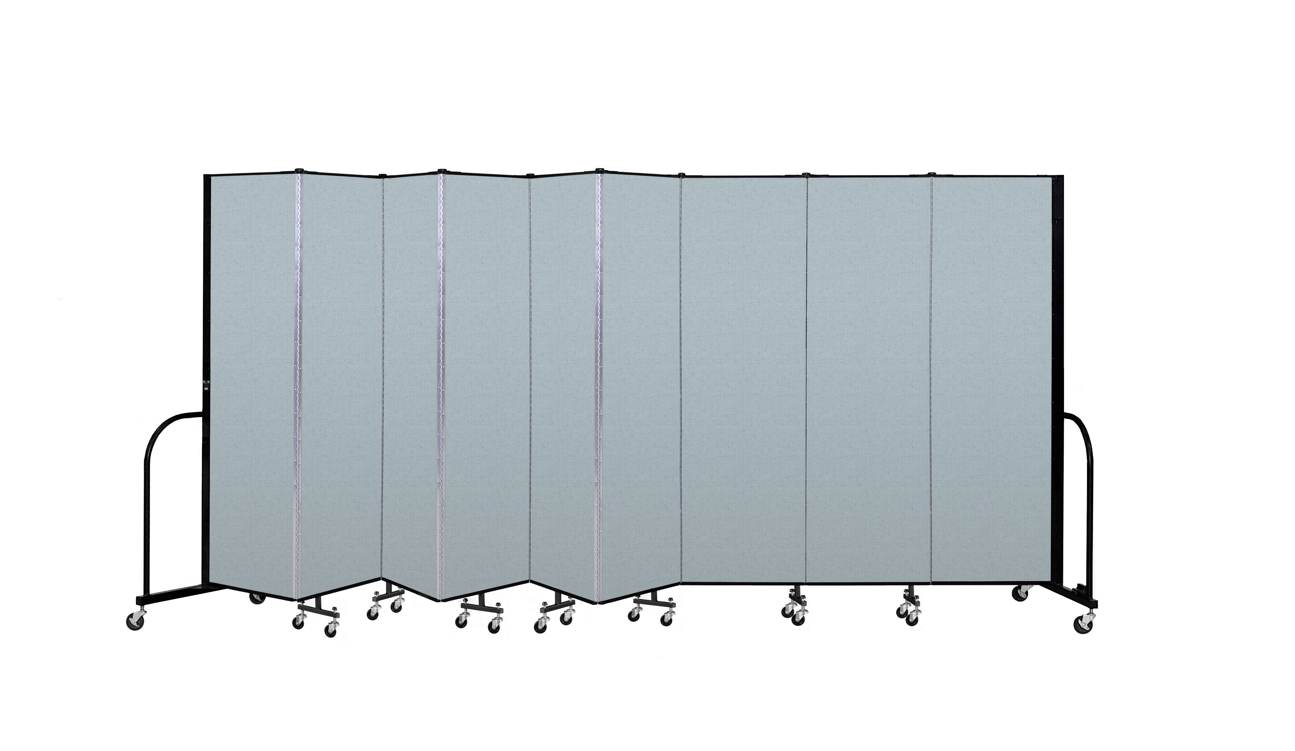 Signature Room Divider - 6' 8"H x 16' 9"L - 9 Panel, Blue Tide, Vinyl