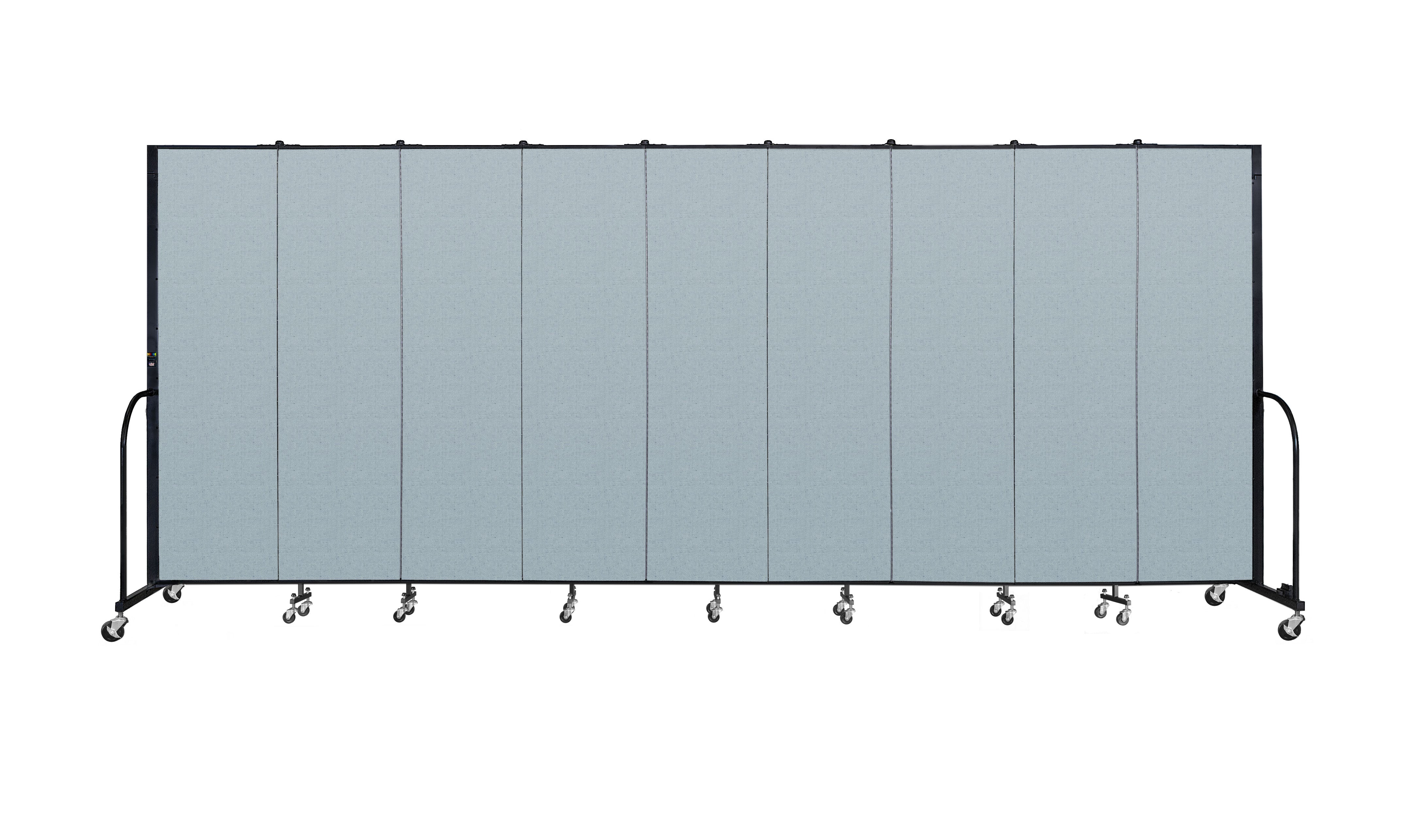 Signature Room Divider - 6' 8"H x 16' 9"L - 9 Panel, Blue Tide, Vinyl