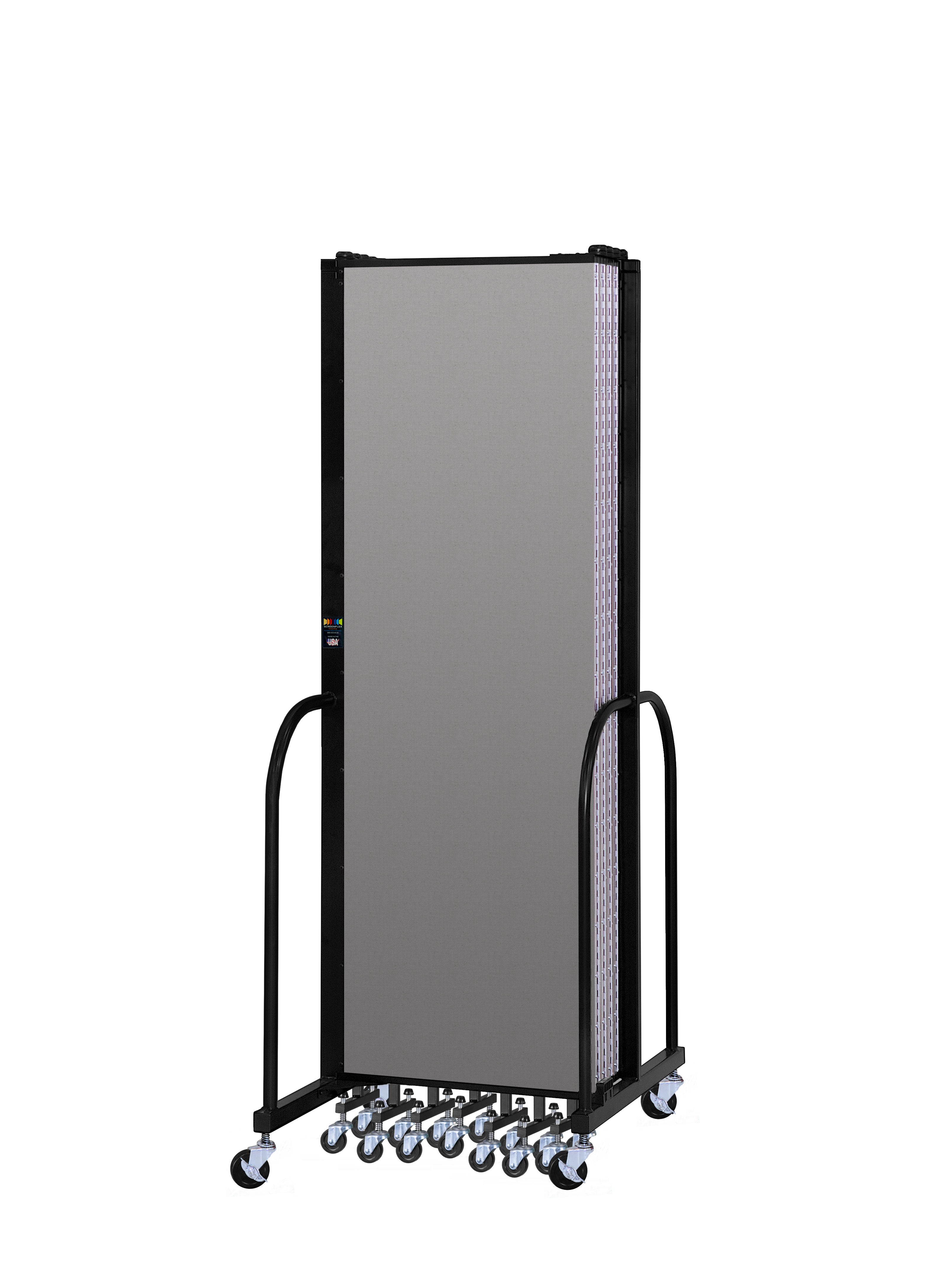 Signature Room Divider - 6' 8"H x 16' 9"L - 9 Panel, Granite, Vinyl