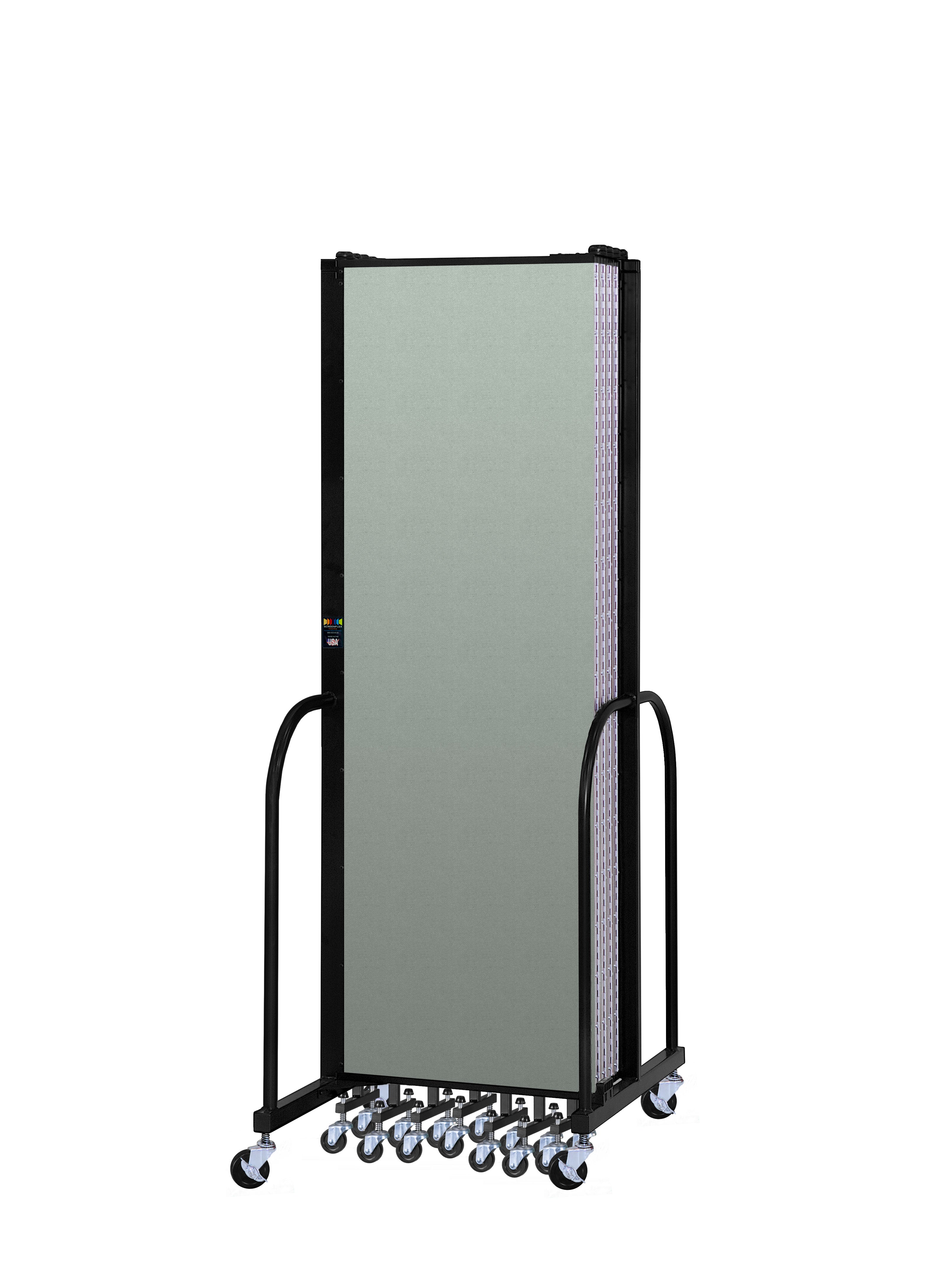 Signature Room Divider - 6' 8"H x 16' 9"L - 9 Panel, Mint, Vinyl