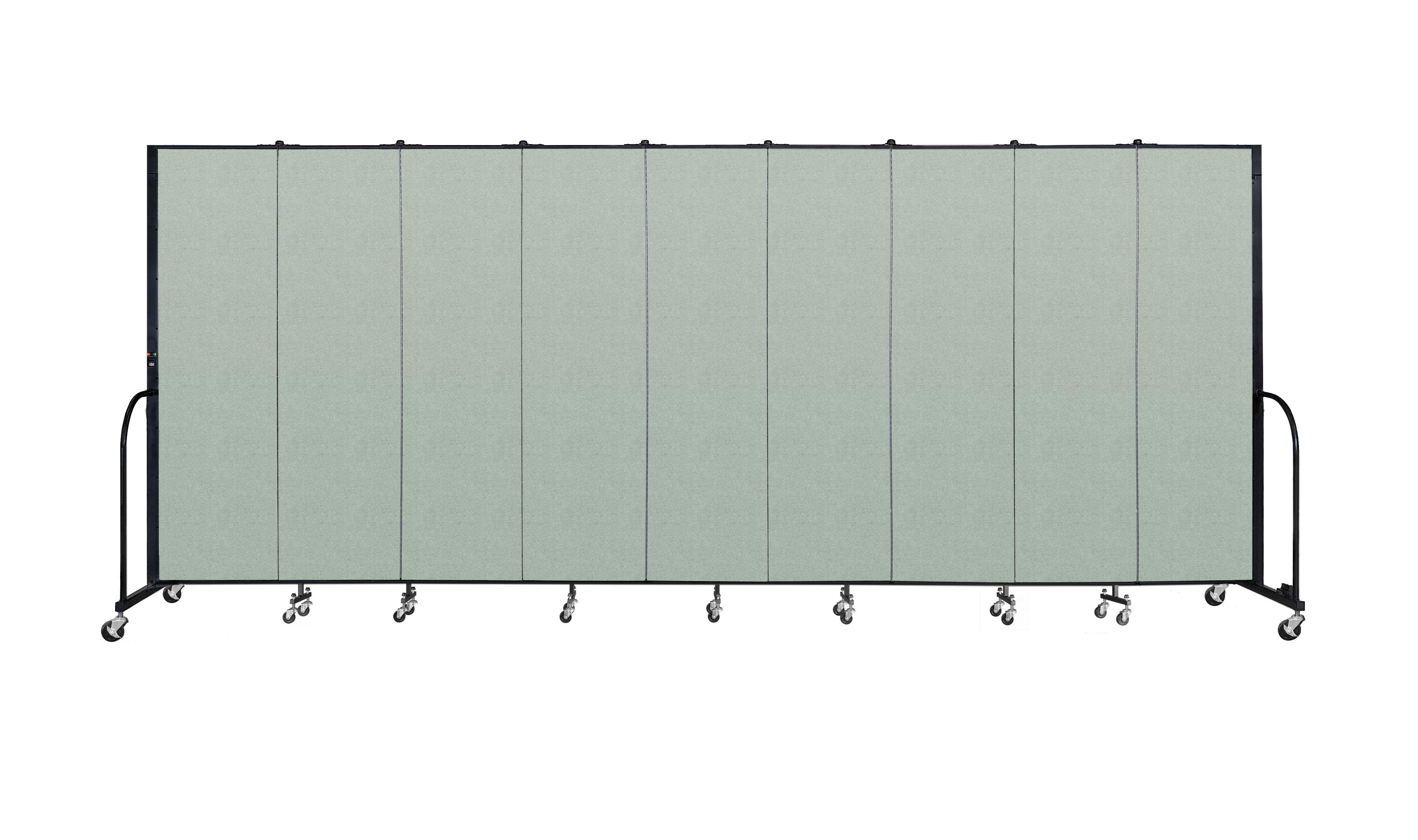 Signature Room Divider - 6' 8"H x 16' 9"L - 9 Panel, Mint, Vinyl