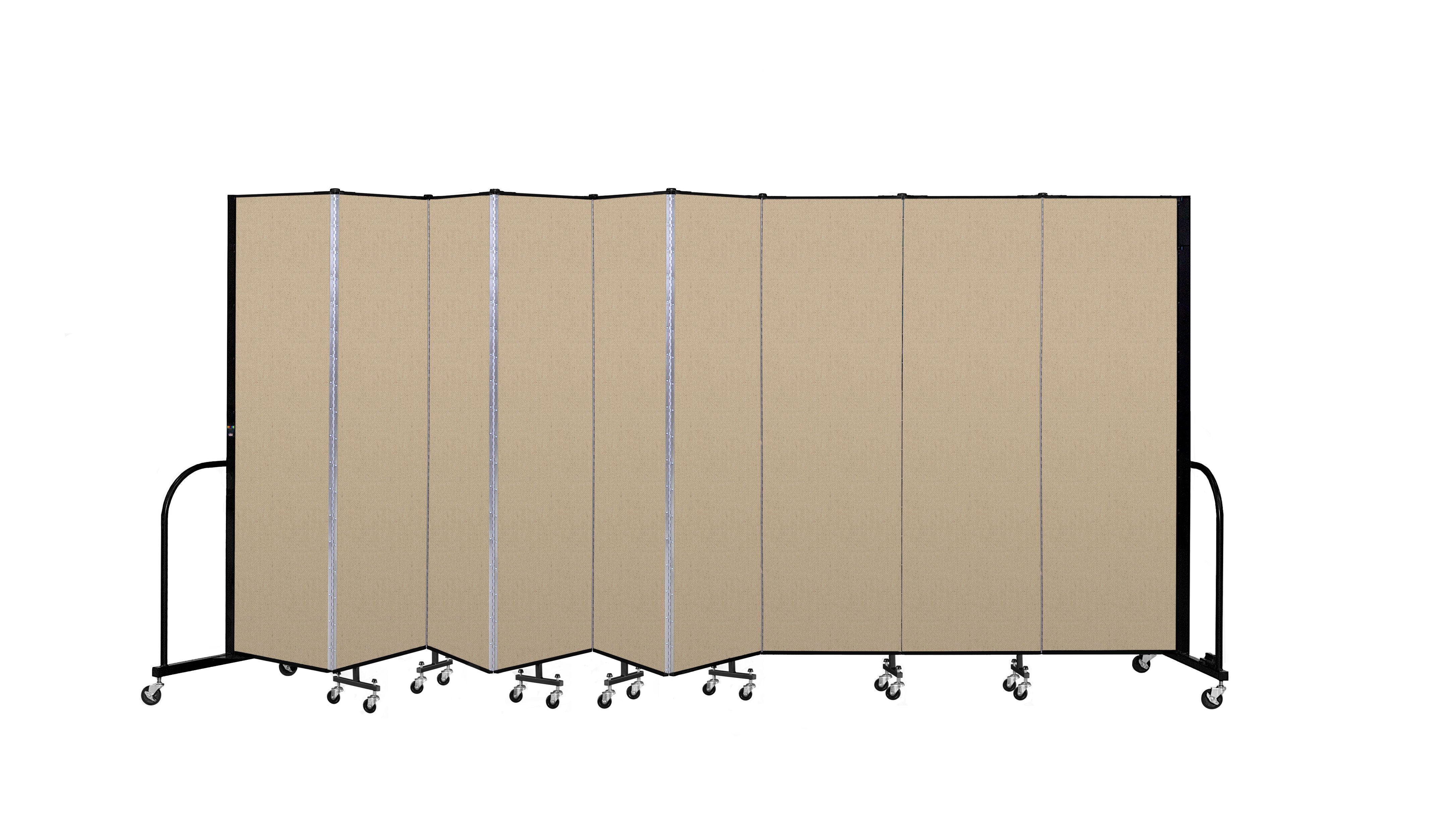 Signature Room Divider - 6' 8"H x 16' 9"L - 9 Panel, Sandalwood, Vinyl