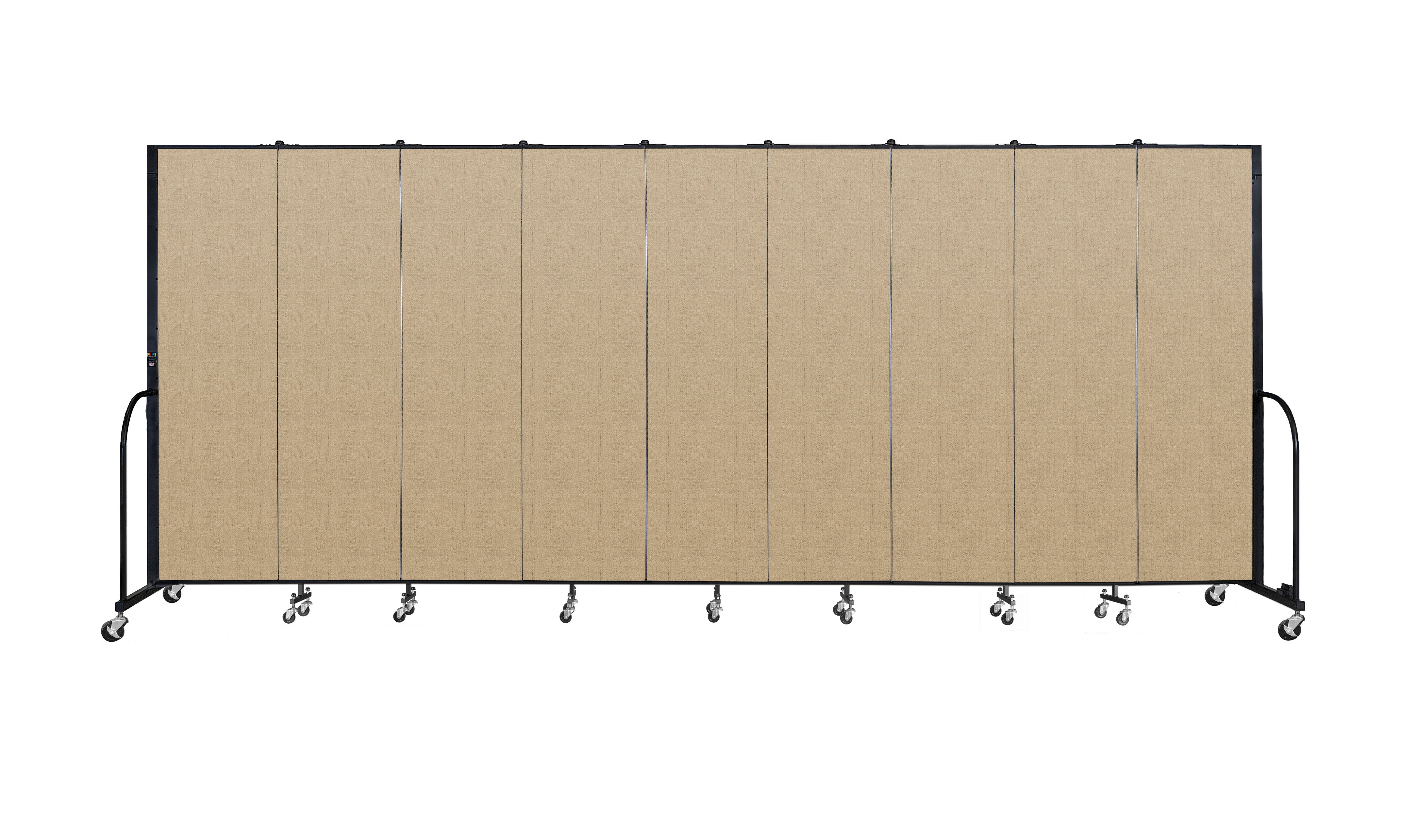 Signature Room Divider - 6' 8"H x 16' 9"L - 9 Panel, Sandalwood, Vinyl