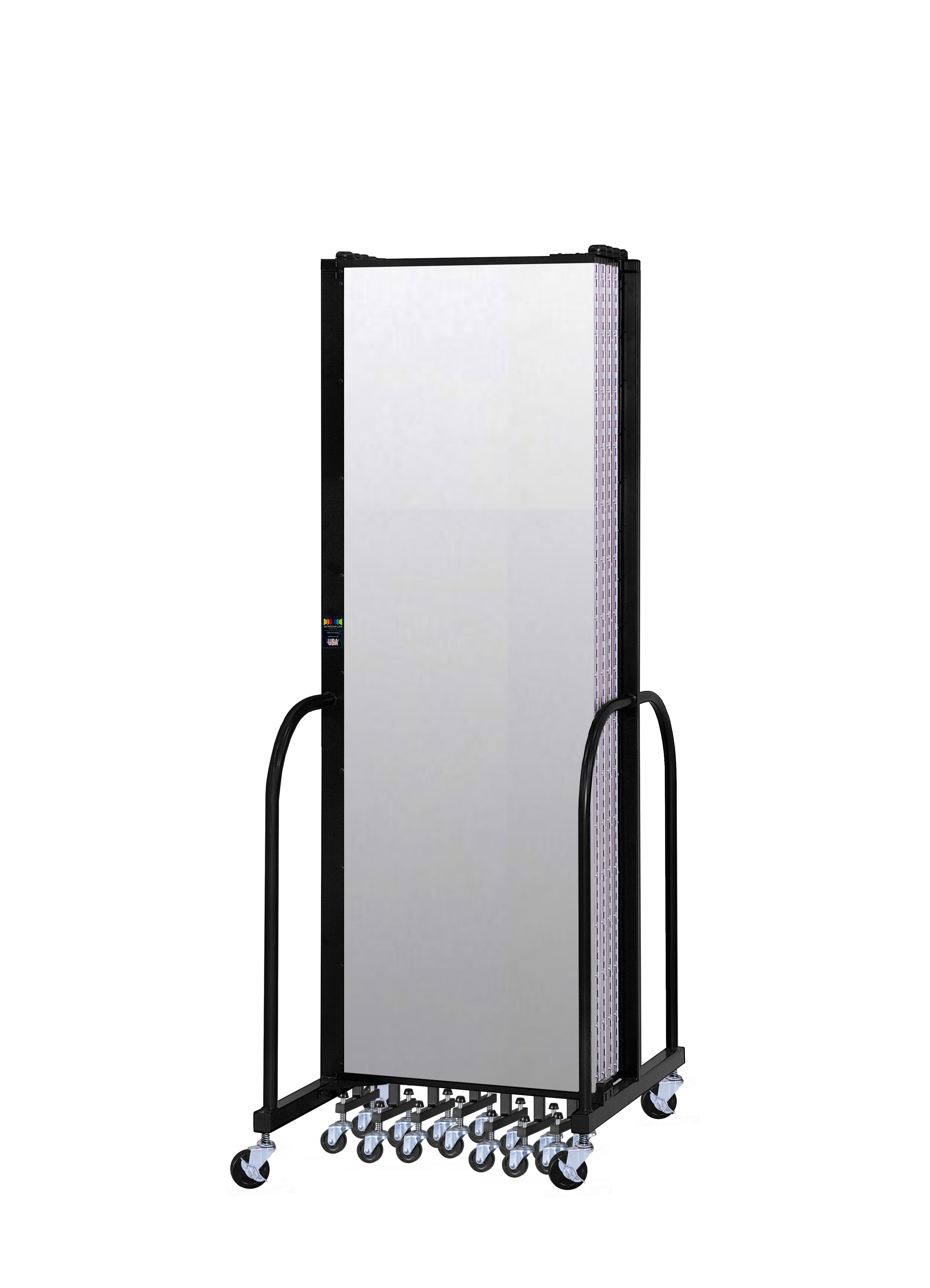 Signature Room Divider - 6' 8"H x 16' 9"L - 9 Panel, Ice, Vinyl