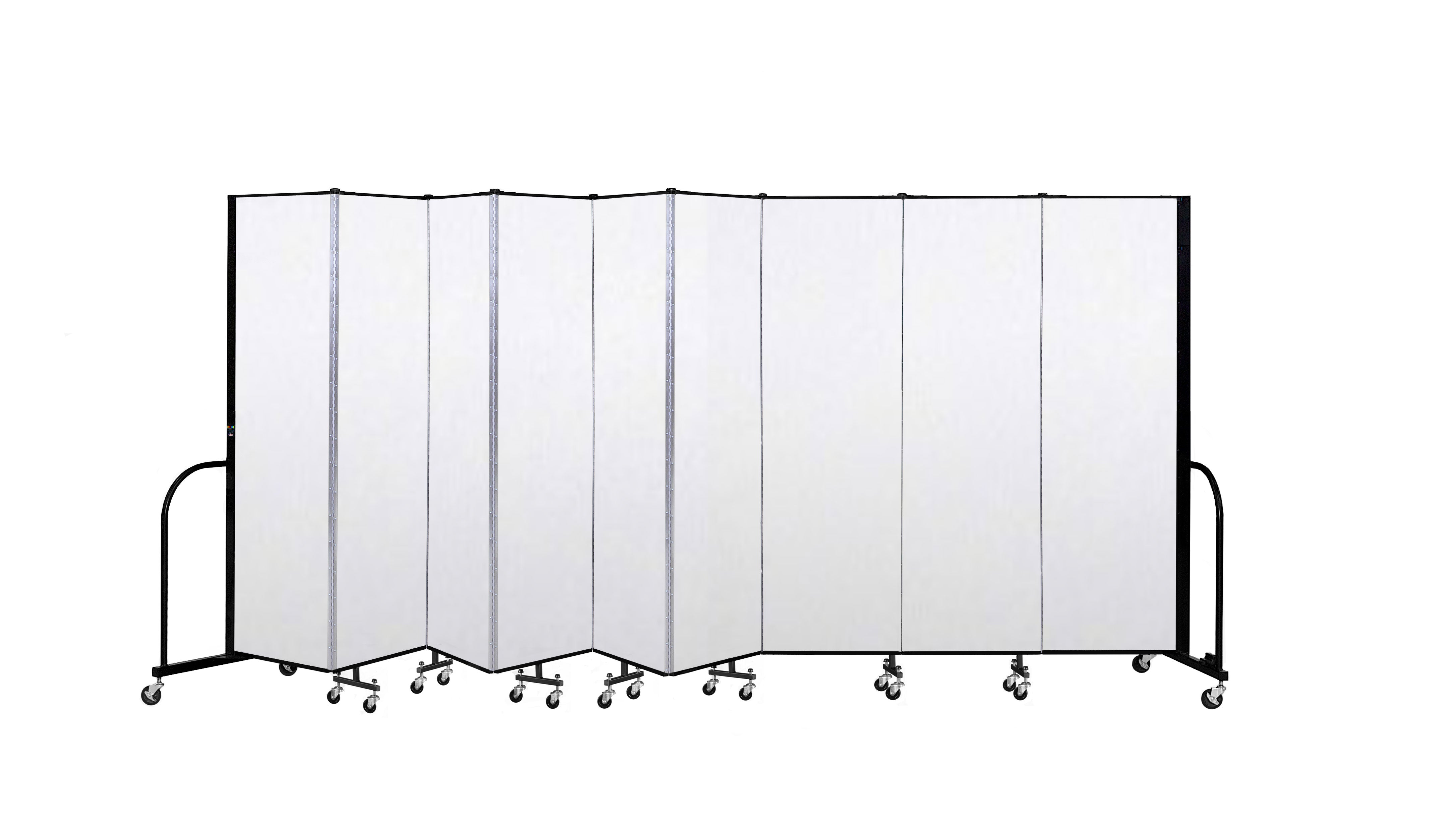 Signature Room Divider - 6' 8"H x 16' 9"L - 9 Panel, Ice, Vinyl
