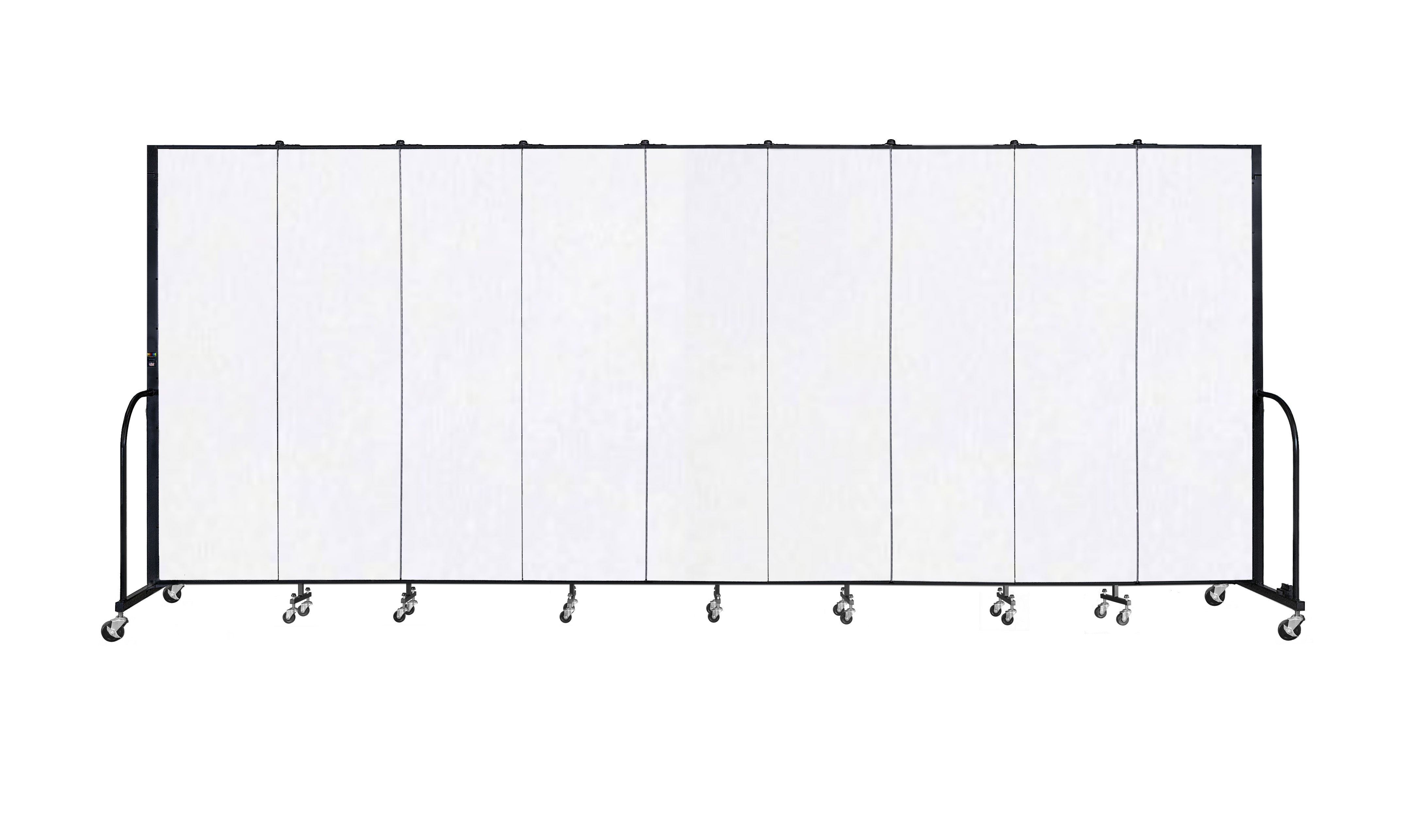 Signature Room Divider - 6' 8"H x 16' 9"L - 9 Panel, Ice, Vinyl