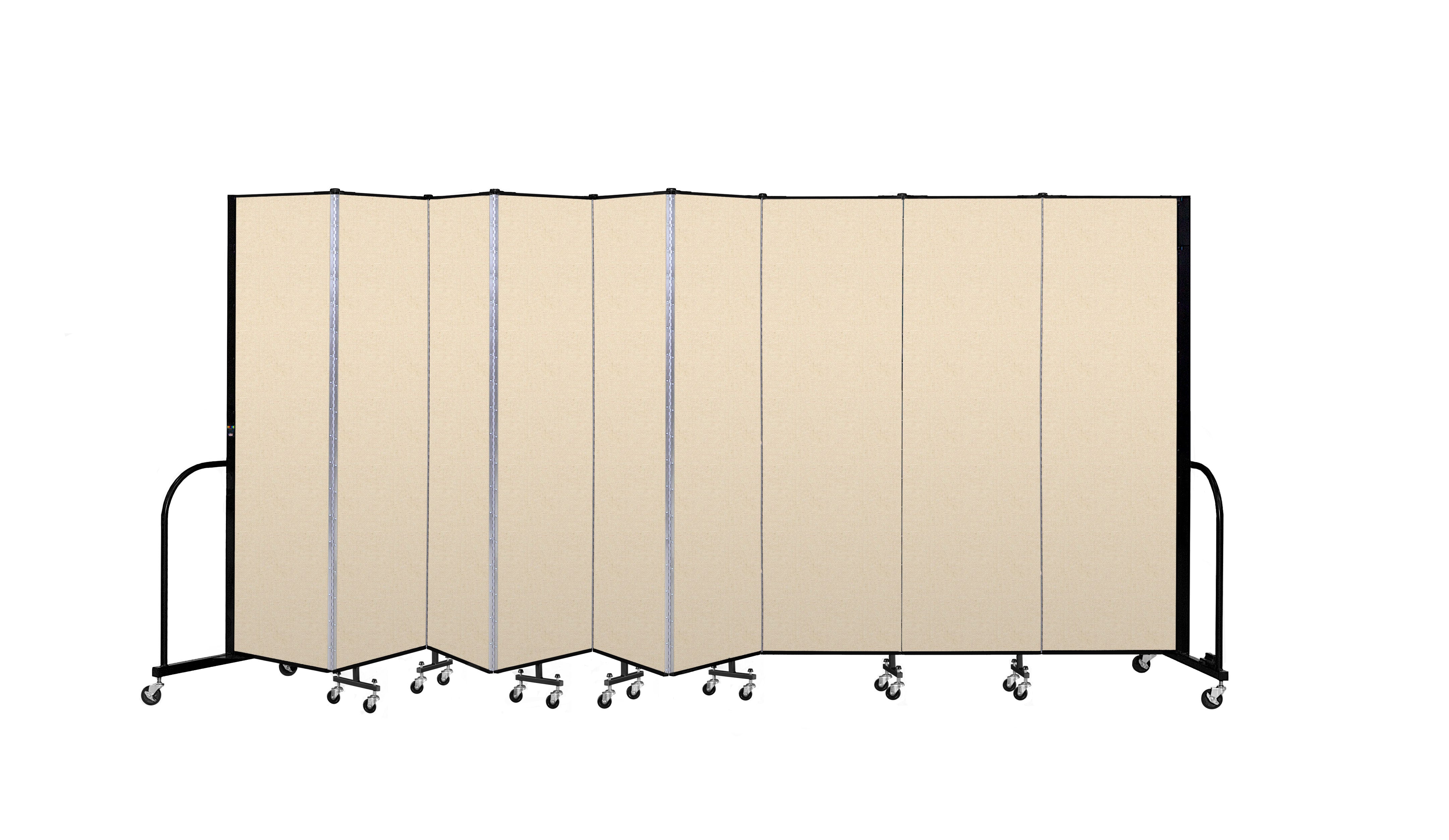 Signature Room Divider - 6' 8"H x 16' 9"L - 9 Panel, Hazelnut, Vinyl