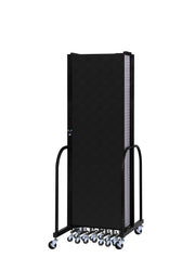 Signature Room Divider - 6' 8"H x 16' 9"L - 9 Panel, Coal, Vinyl