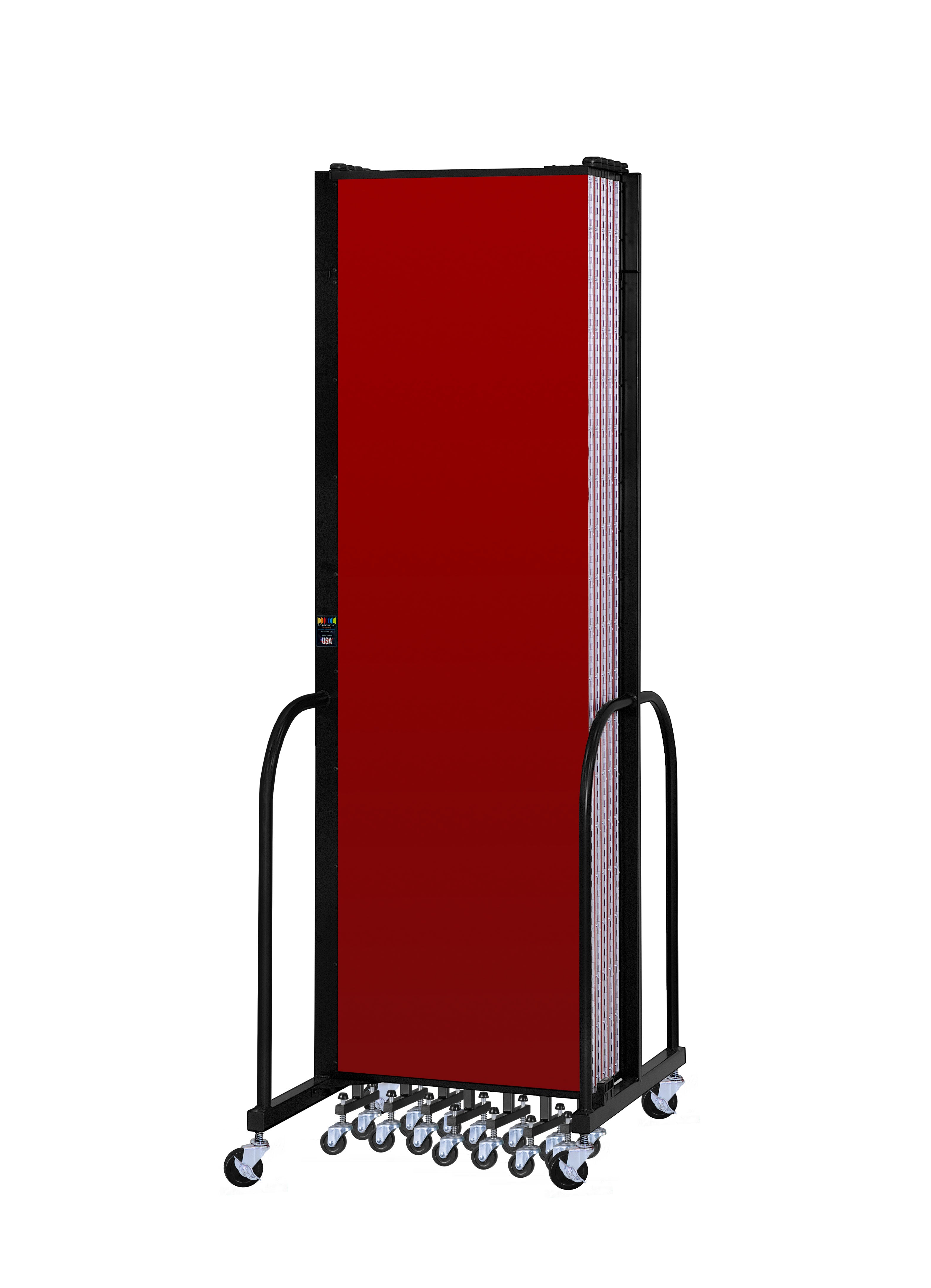 Signature Room Divider - 7' 4"H x 20' 5"L - 11 Panel, Primary Red, Fabric