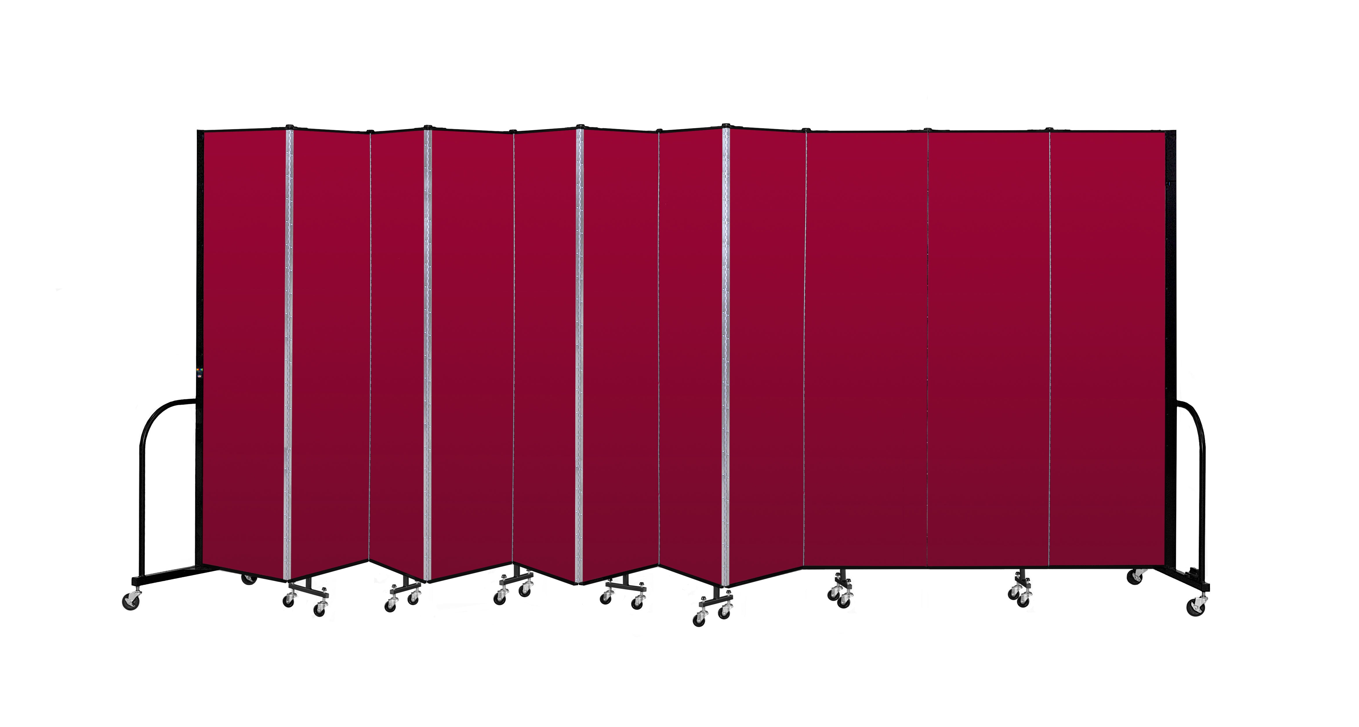 Signature Room Divider - 7' 4"H x 20' 5"L - 11 Panel, Primary Red, Fabric