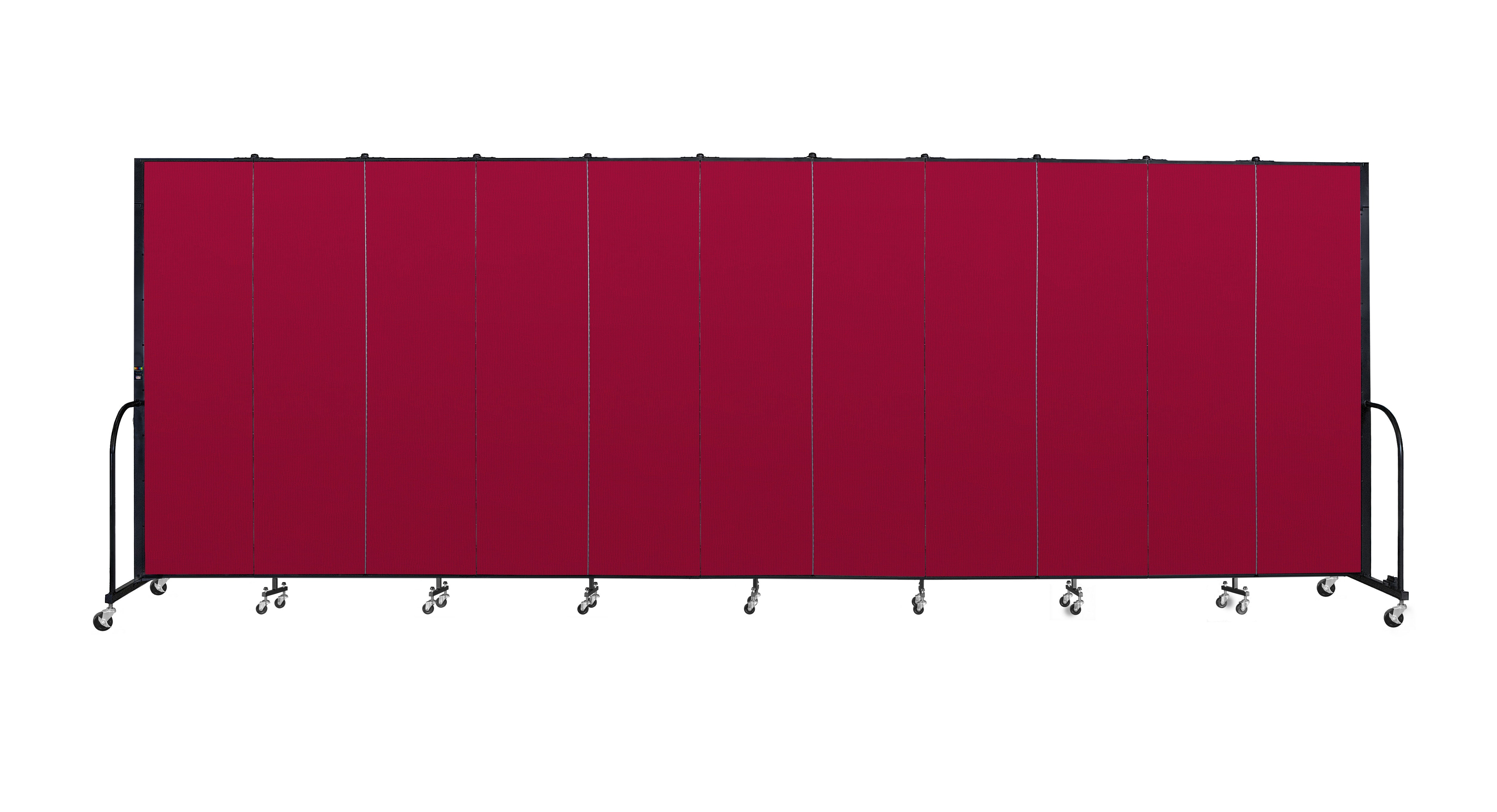 Signature Room Divider - 7' 4"H x 20' 5"L - 11 Panel, Primary Red, Fabric