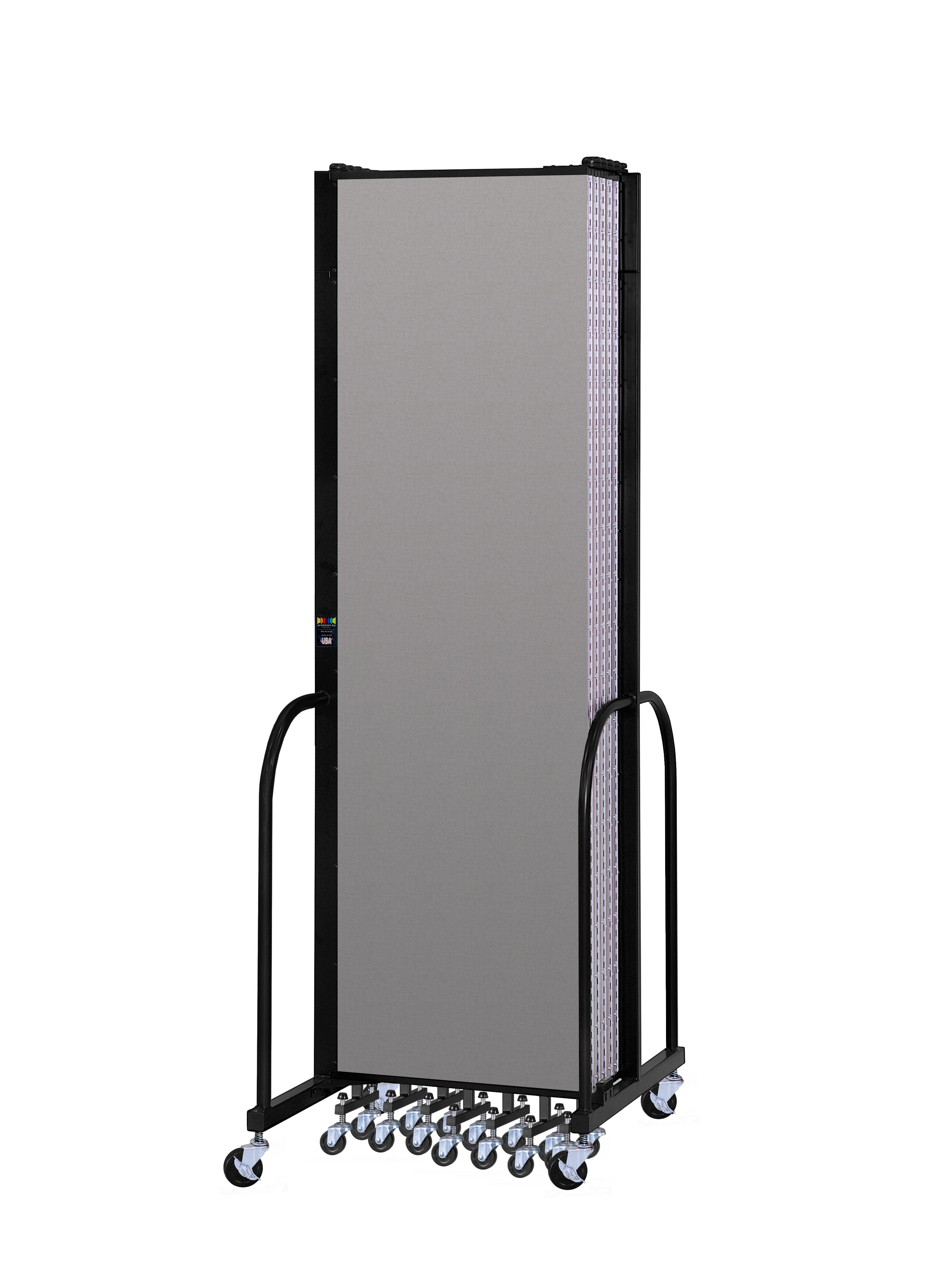 Signature Room Divider - 7' 4"H x 20' 5"L - 11 Panel, Granite, Vinyl