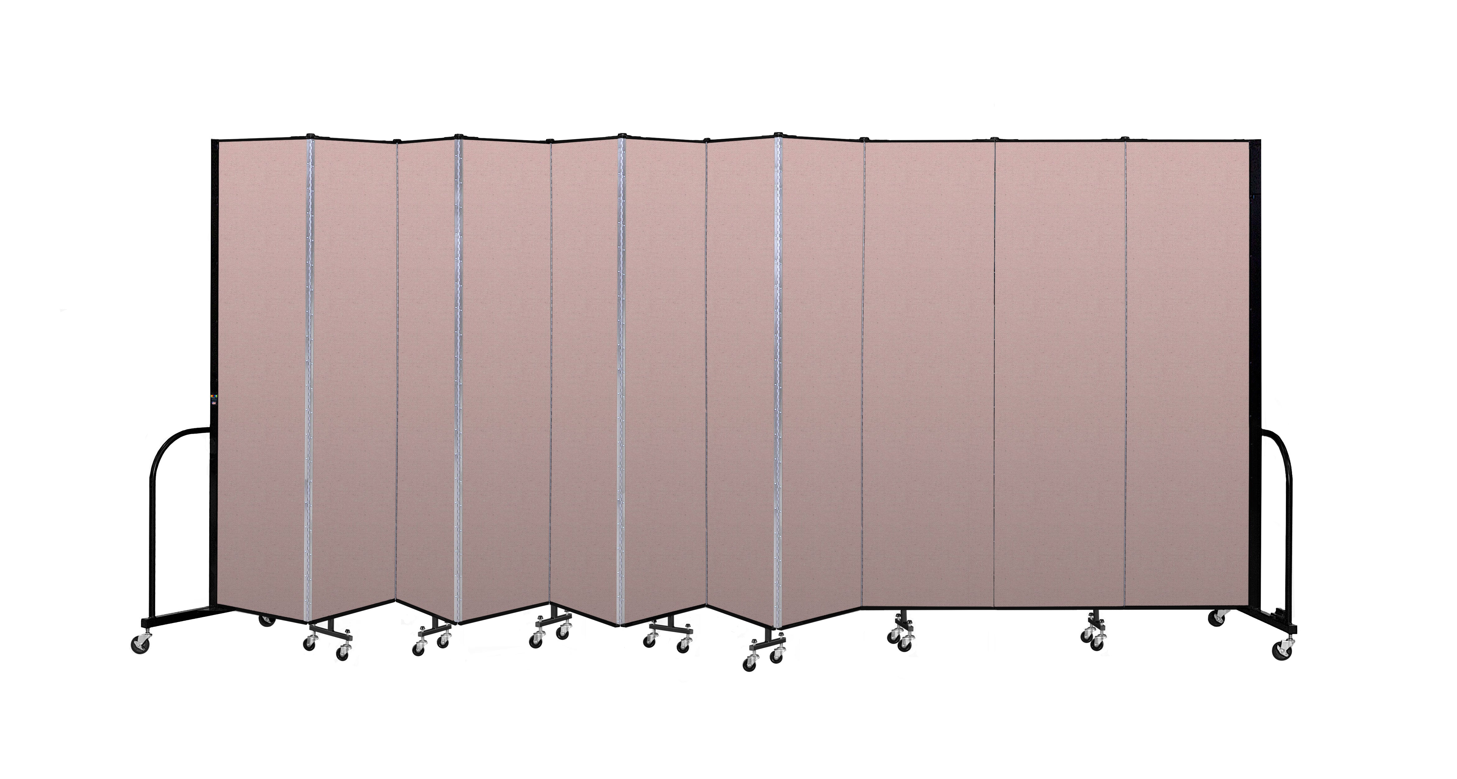 Signature Room Divider - 7' 4"H x 20' 5"L - 11 Panel, Rasberry, Vinyl