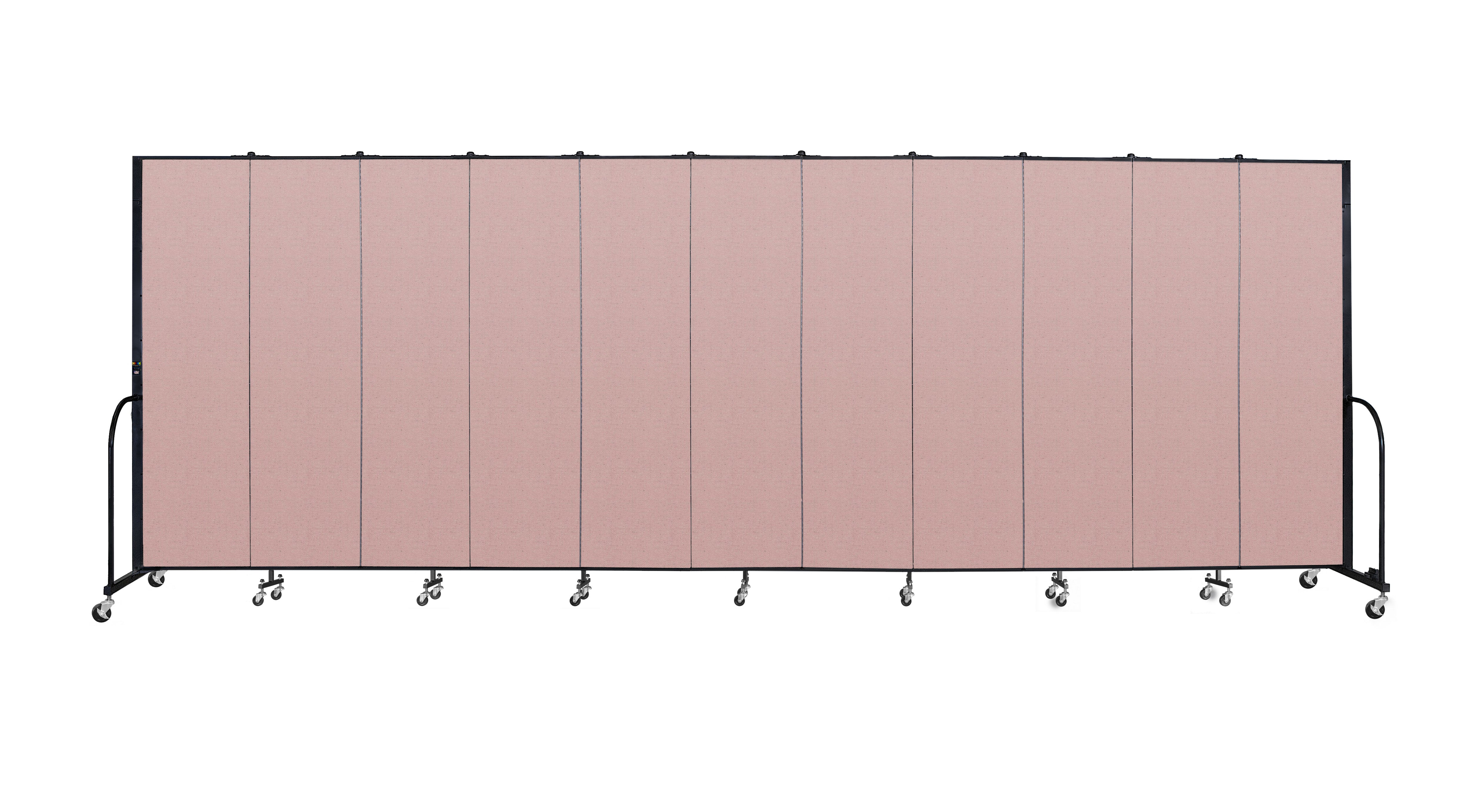 Signature Room Divider - 7' 4"H x 20' 5"L - 11 Panel, Rasberry, Vinyl
