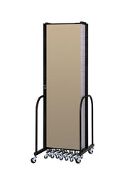 Signature Room Divider - 7' 4"H x 20' 5"L - 11 Panel, Sandalwood, Vinyl