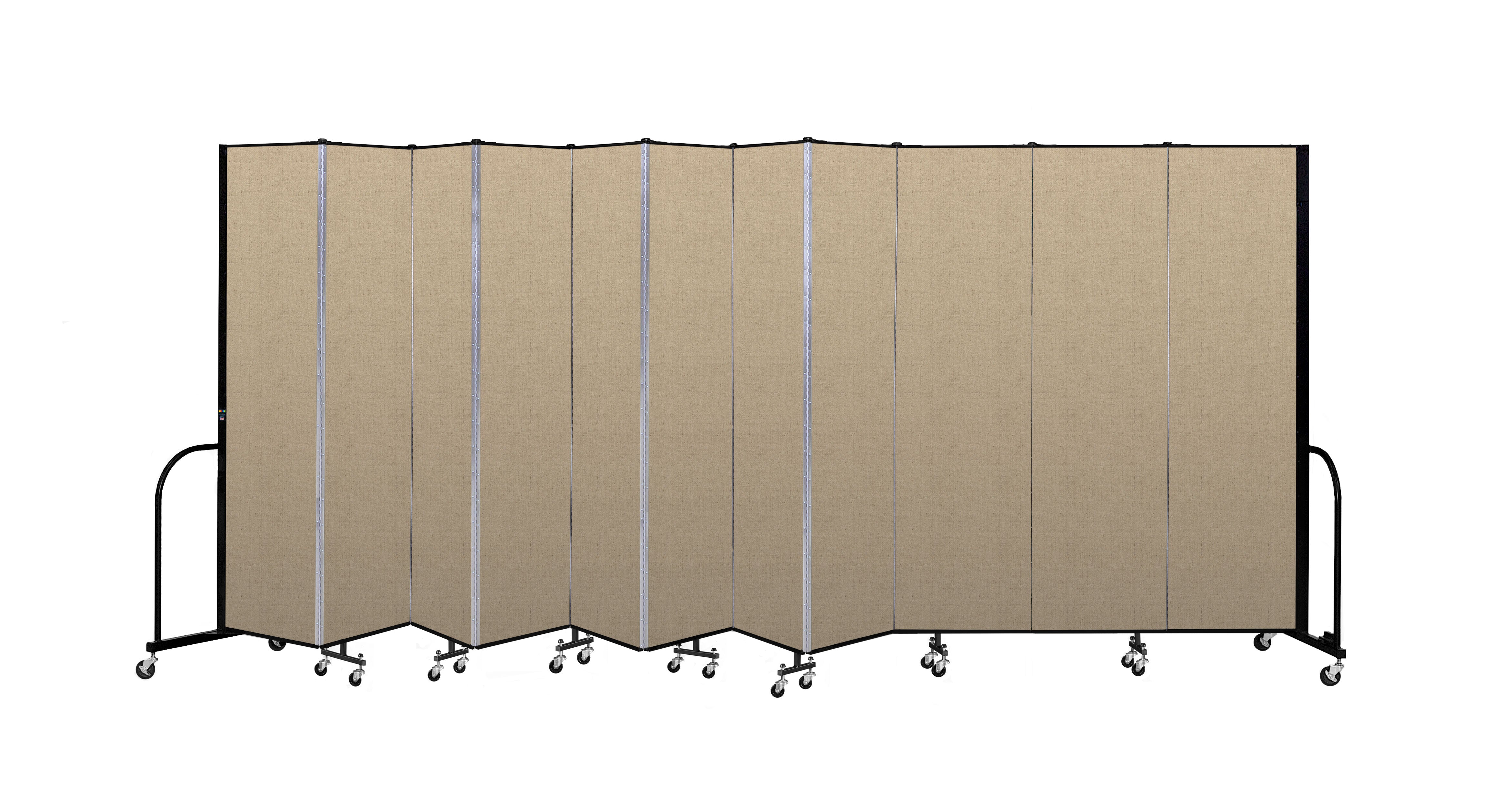 Signature Room Divider - 7' 4"H x 20' 5"L - 11 Panel, Sandalwood, Vinyl