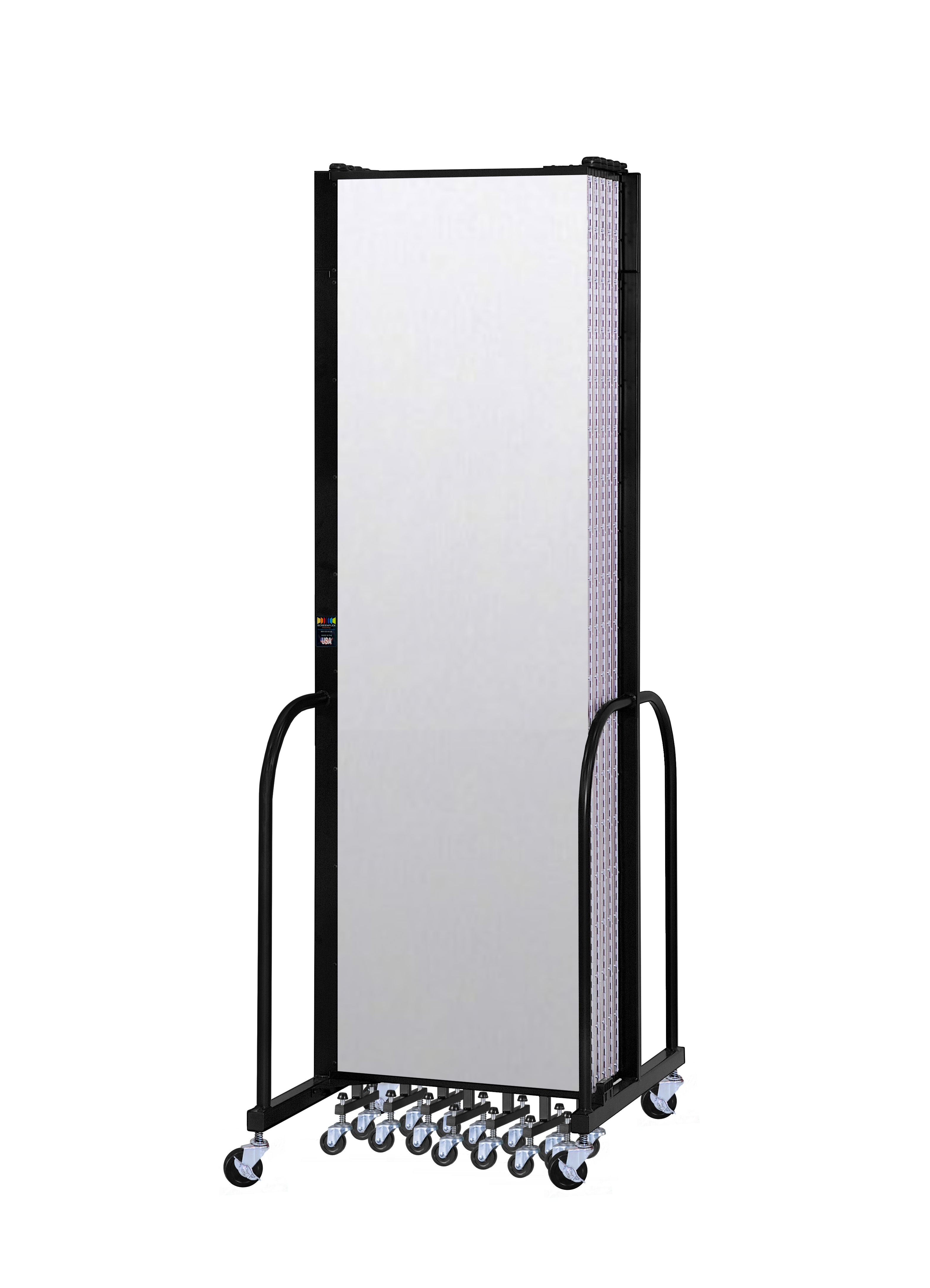 Signature Room Divider - 7' 4"H x 20' 5"L - 11 Panel, Ice, Vinyl