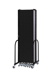 Signature Room Divider - 7' 4"H x 20' 5"L - 11 Panel, Coal, Vinyl