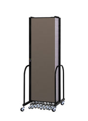Signature Room Divider - 7' 4"H x 24' 1"L - 13 Panel, Walnut, Fabric