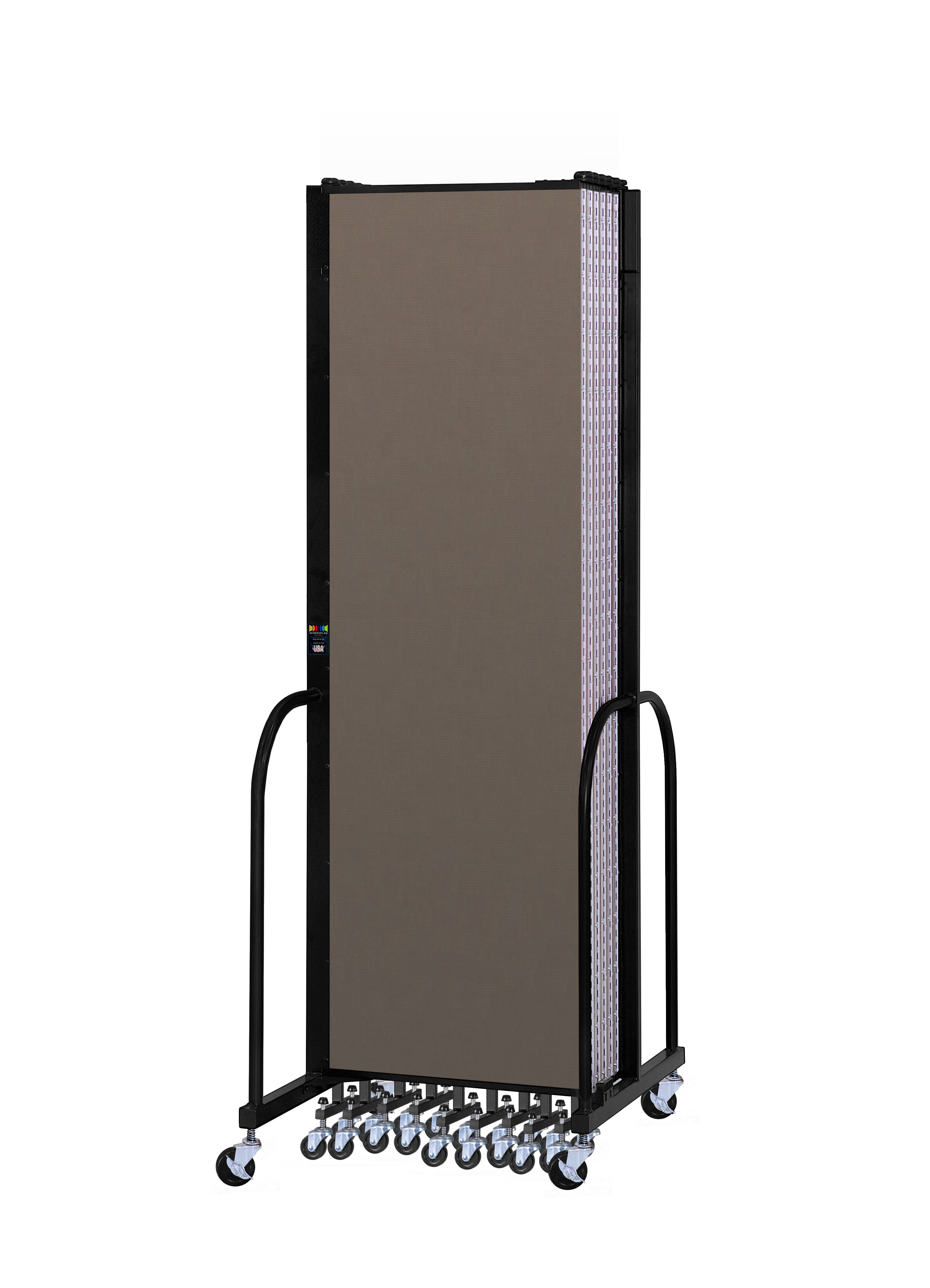 Signature Room Divider - 7' 4"H x 24' 1"L - 13 Panel, Walnut, Fabric