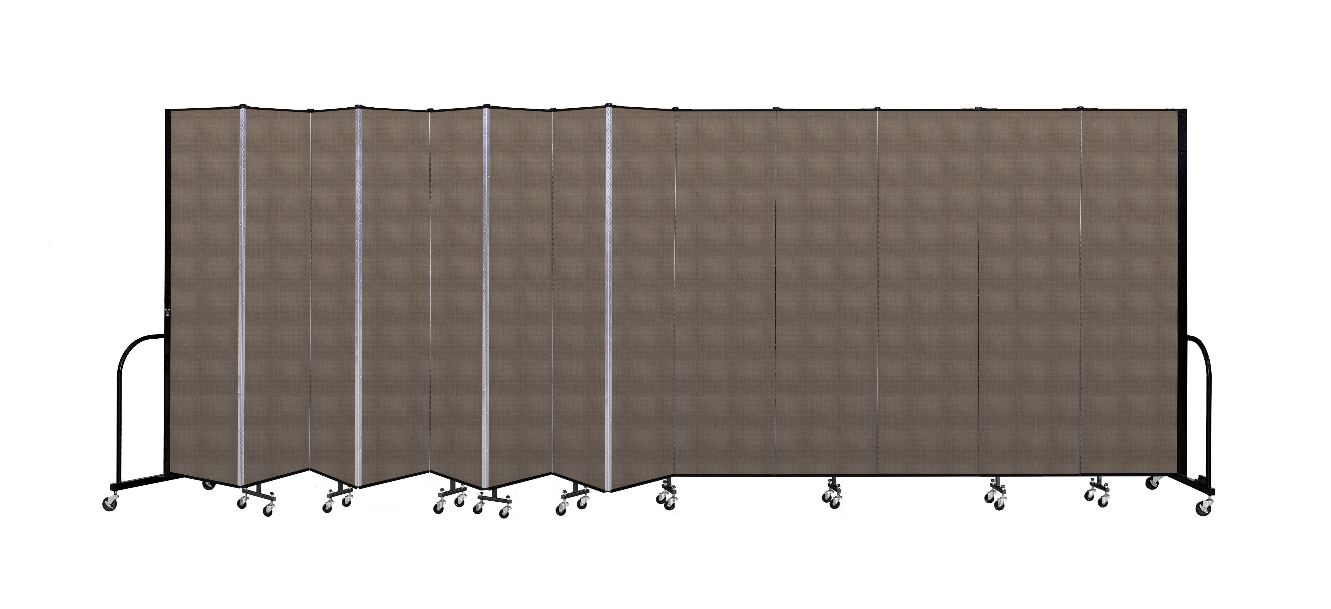 Signature Room Divider - 7' 4"H x 24' 1"L - 13 Panel, Walnut, Fabric