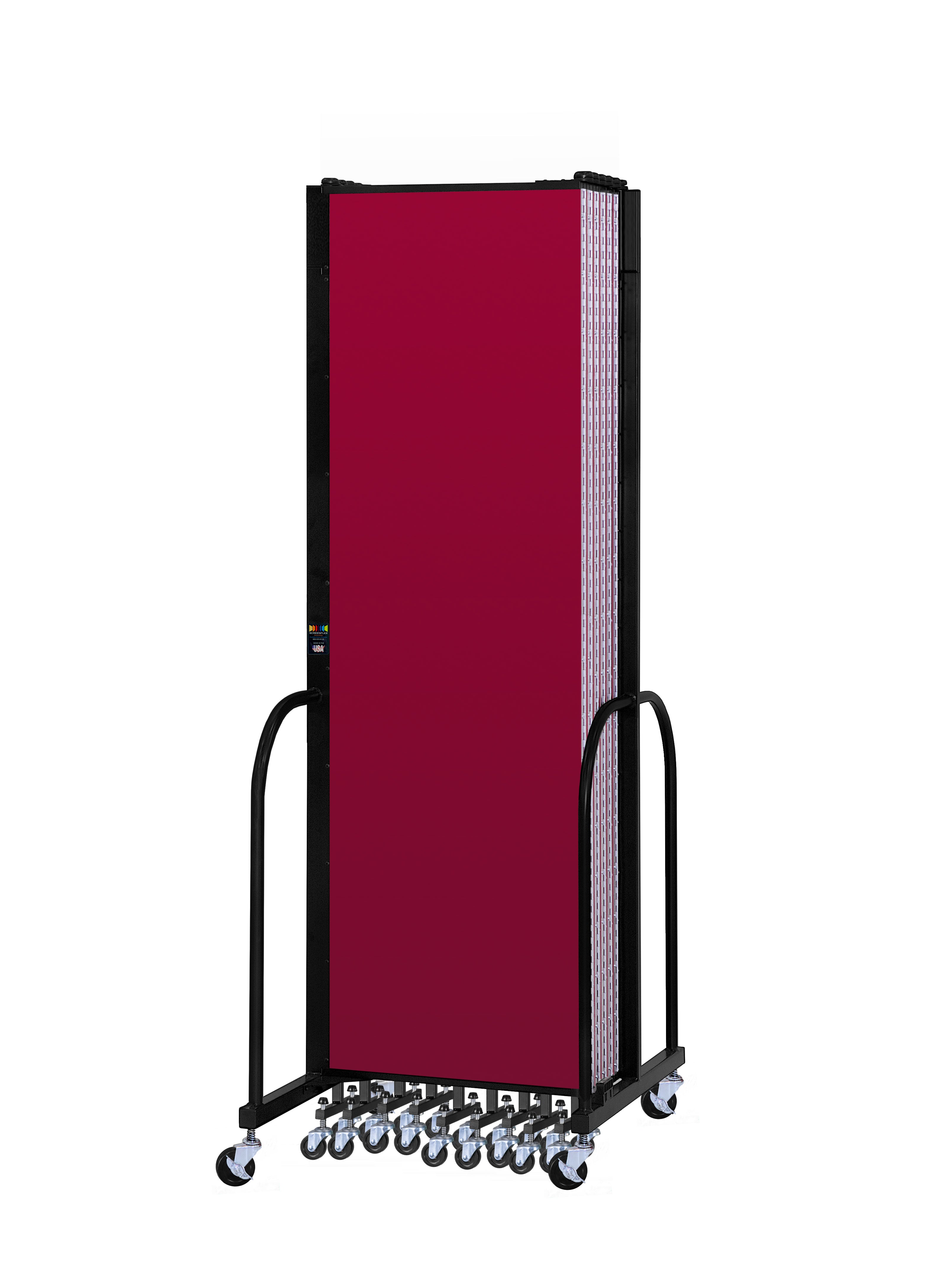 Signature Room Divider - 7' 4"H x 24' 1"L - 13 Panel, Primary Red, Fabric