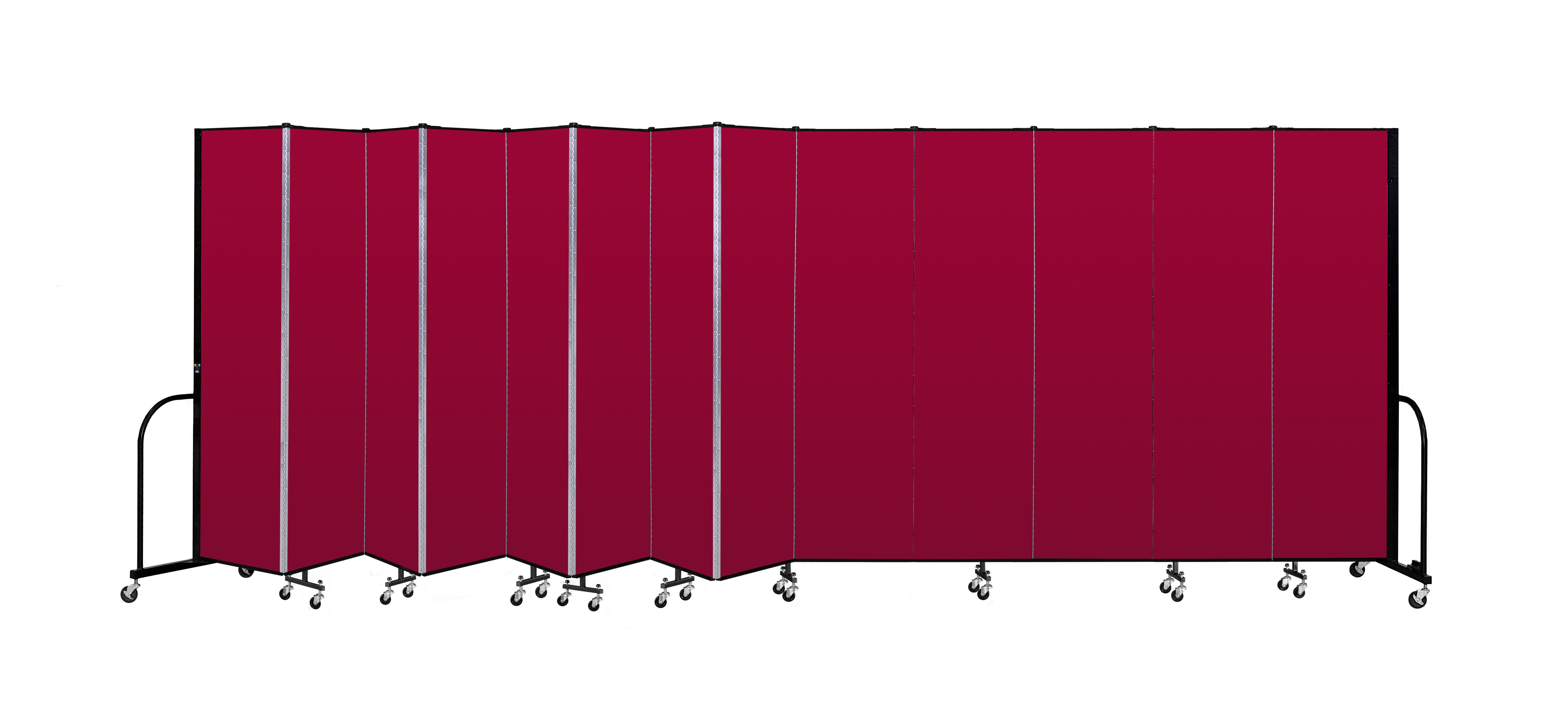 Signature Room Divider - 7' 4"H x 24' 1"L - 13 Panel, Primary Red, Fabric