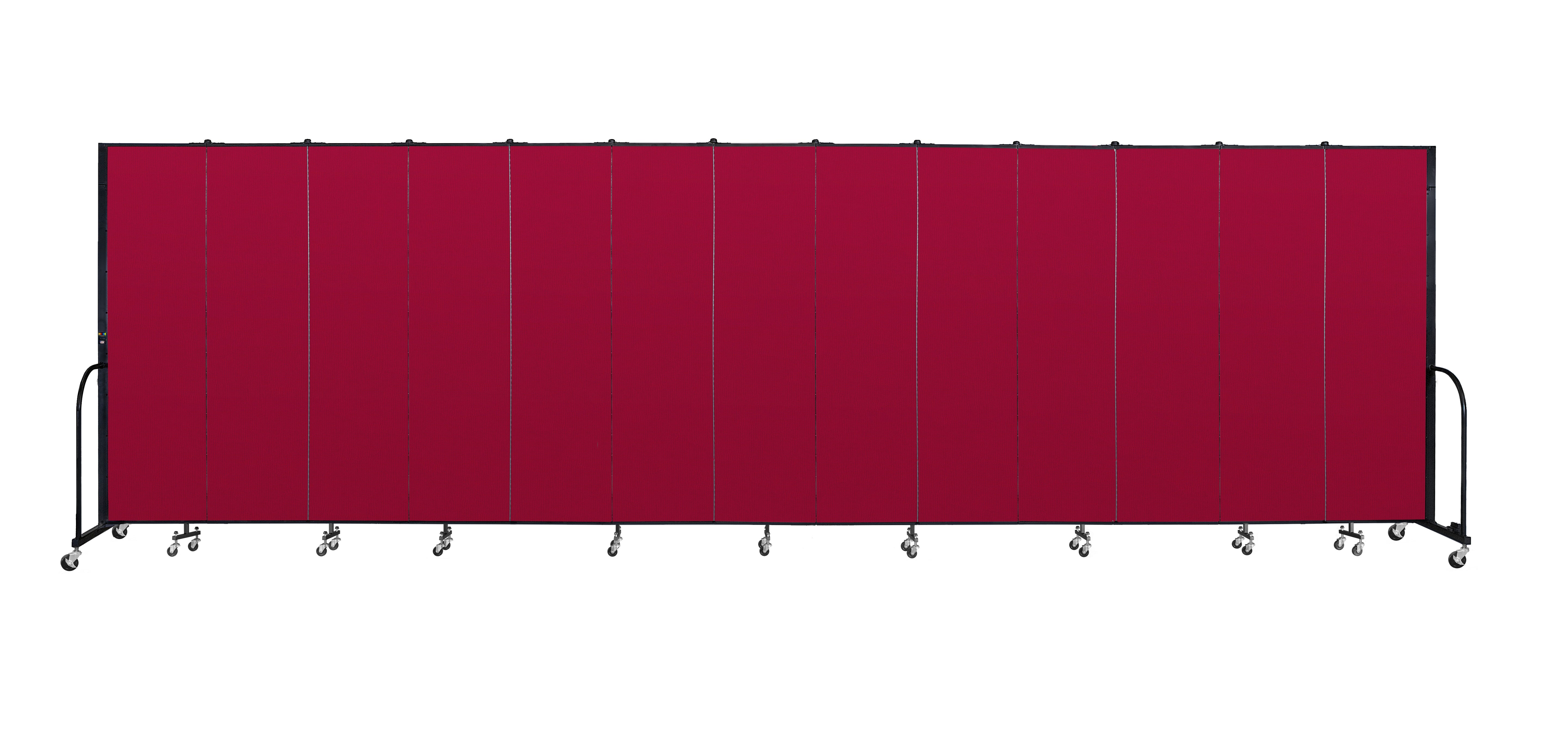 Signature Room Divider - 7' 4"H x 24' 1"L - 13 Panel, Primary Red, Fabric