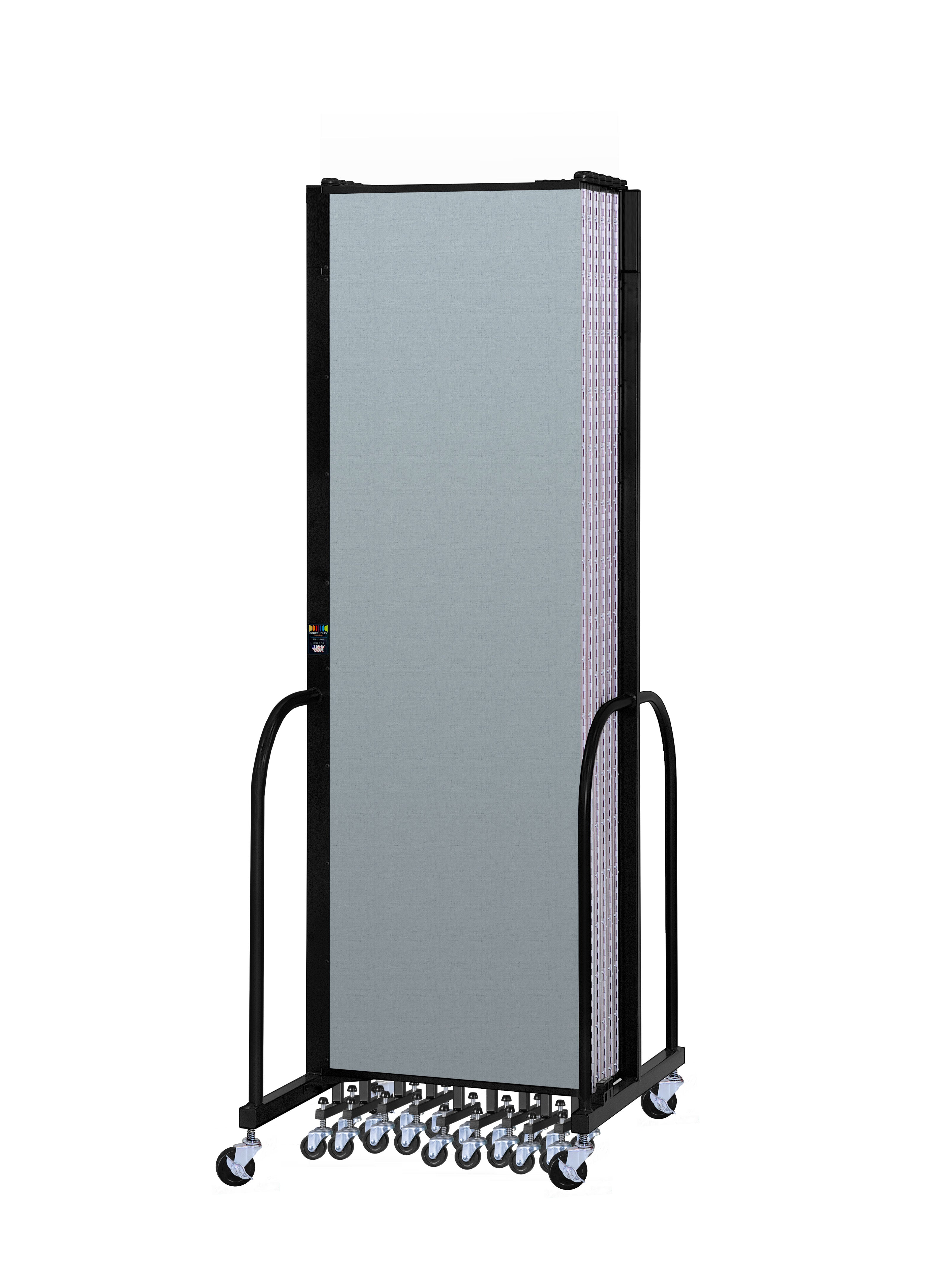 Signature Room Divider - 7' 4"H x 24' 1"L - 13 Panel, Blue Tide, Vinyl