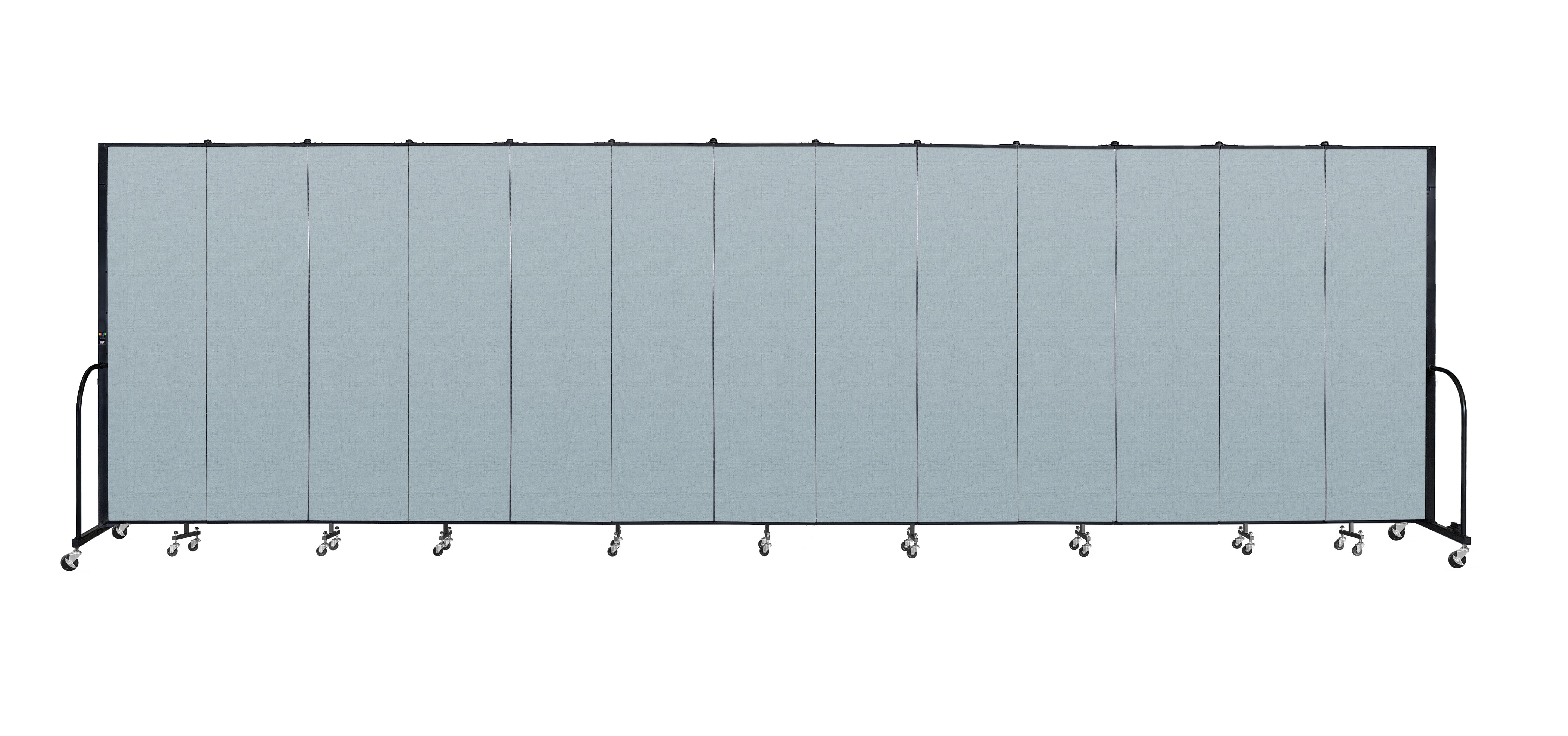 Signature Room Divider - 7' 4"H x 24' 1"L - 13 Panel, Blue Tide, Vinyl