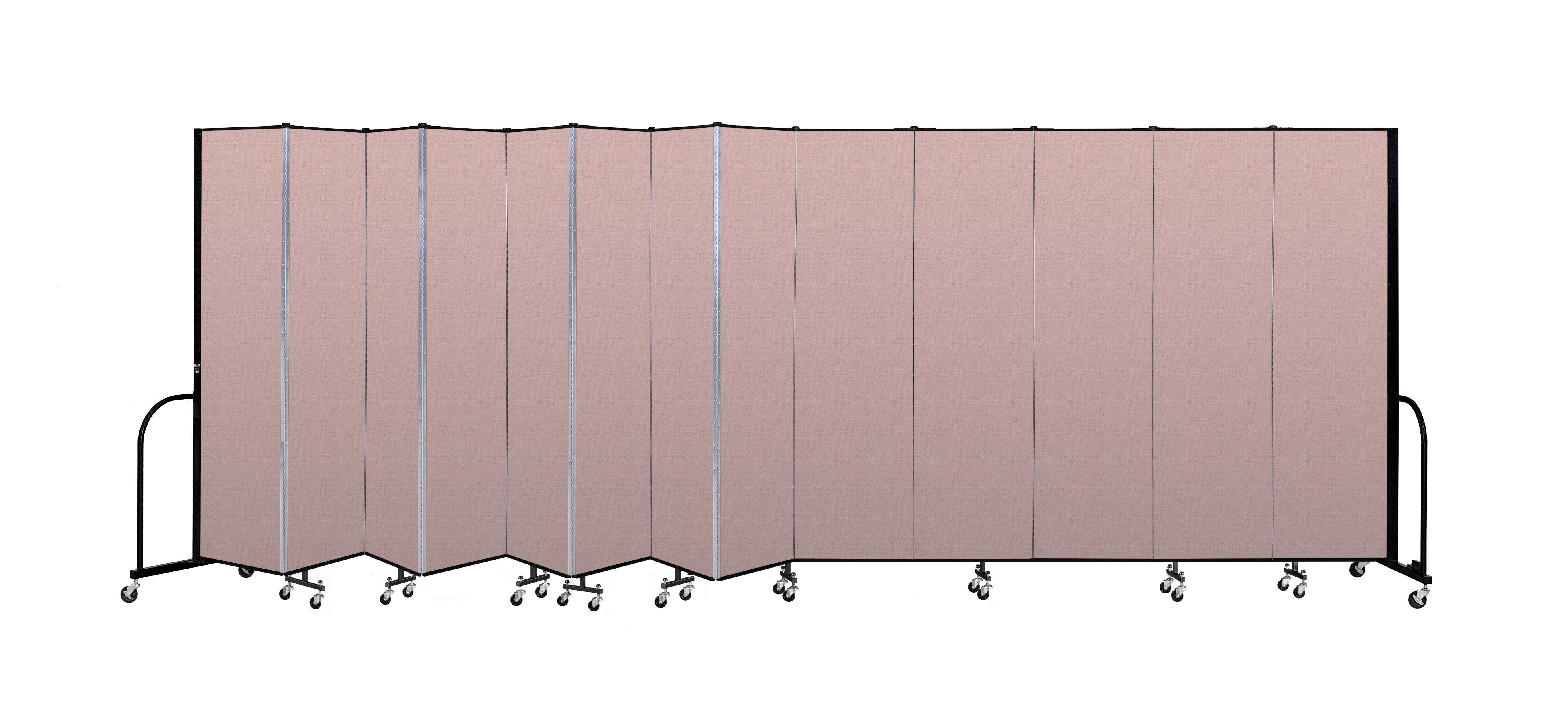 Signature Room Divider - 7' 4"H x 24' 1"L - 13 Panel, Rasberry, Vinyl