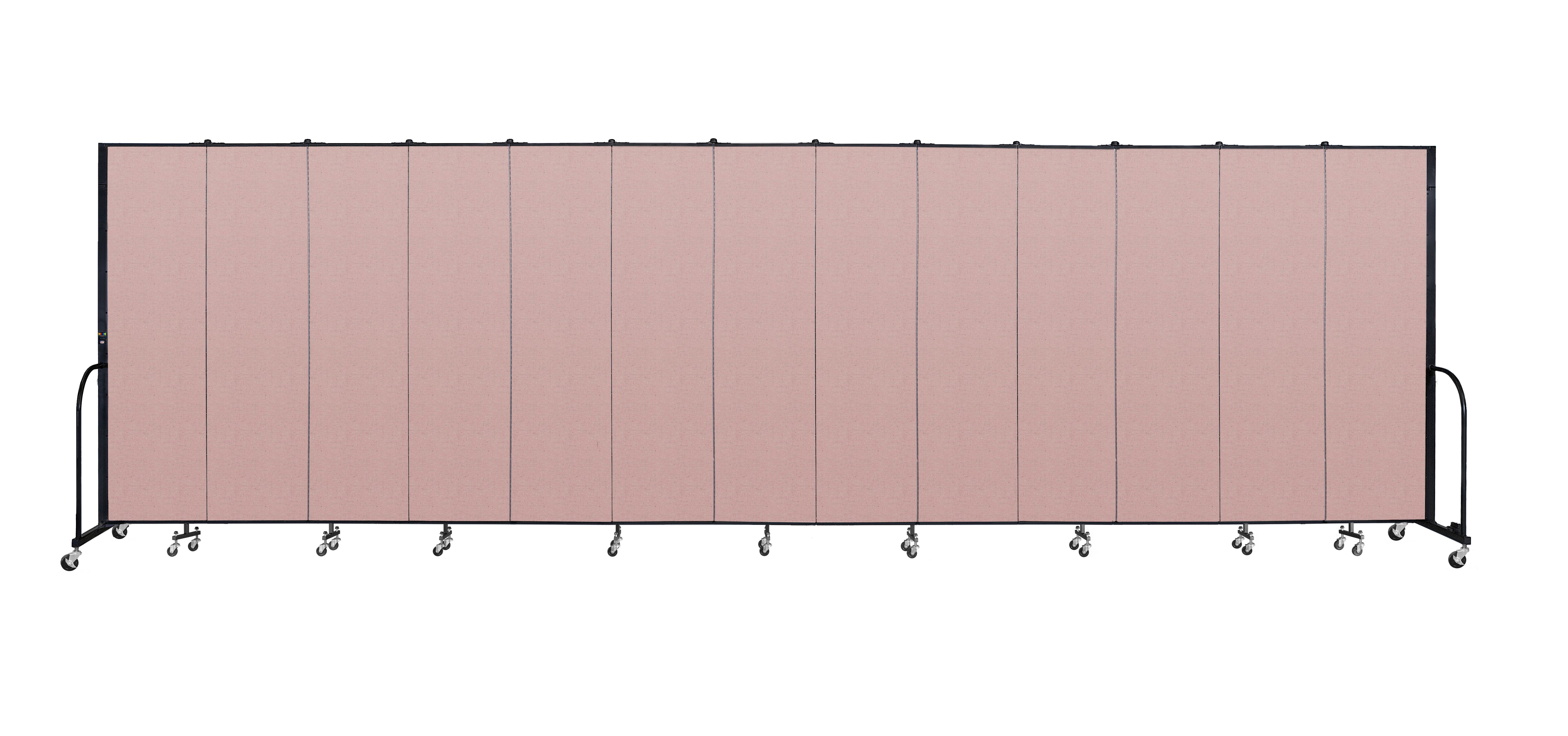 Signature Room Divider - 7' 4"H x 24' 1"L - 13 Panel, Rasberry, Vinyl