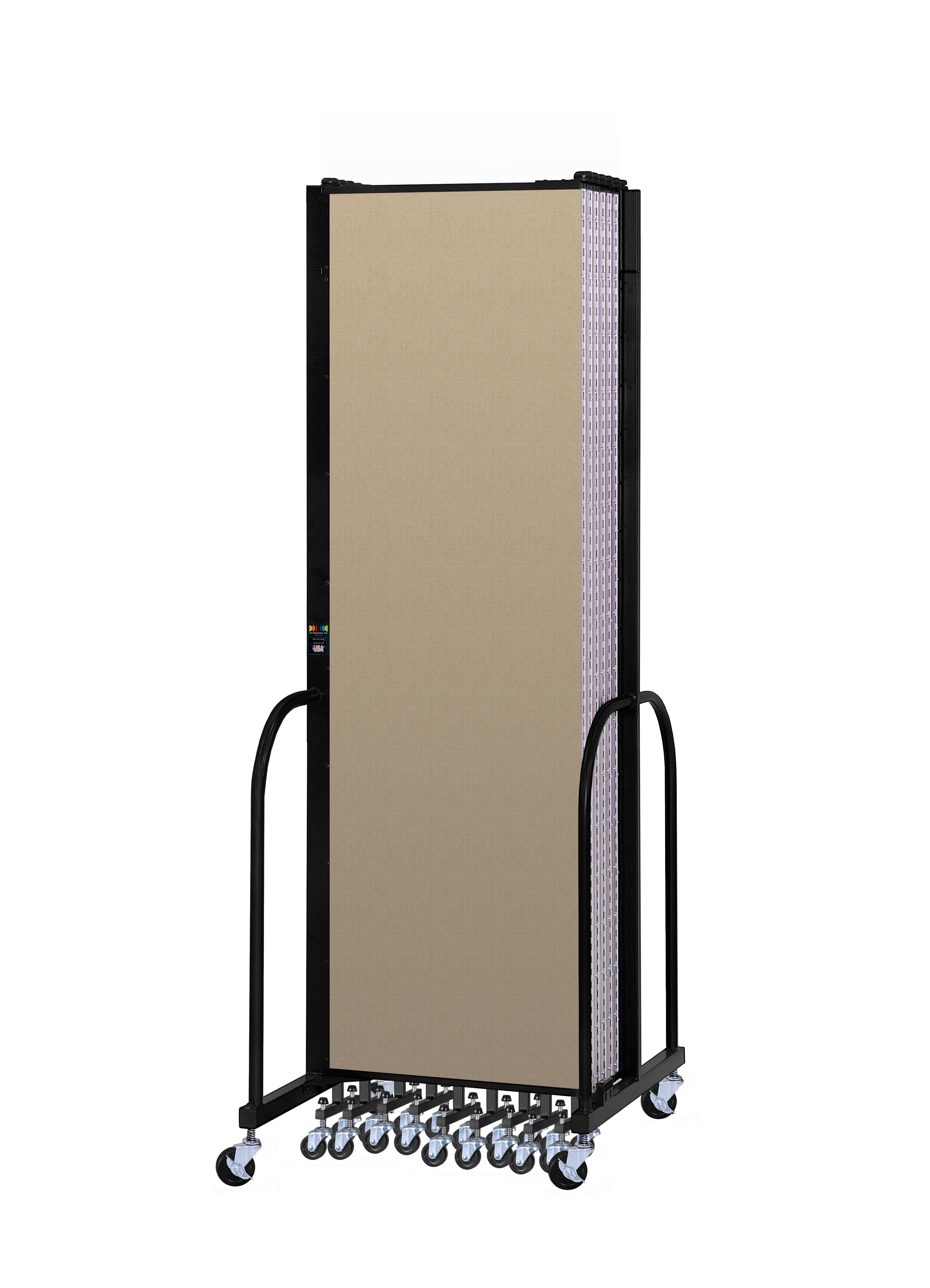 Signature Room Divider - 7' 4"H x 24' 1"L - 13 Panel, Sandalwood, Vinyl