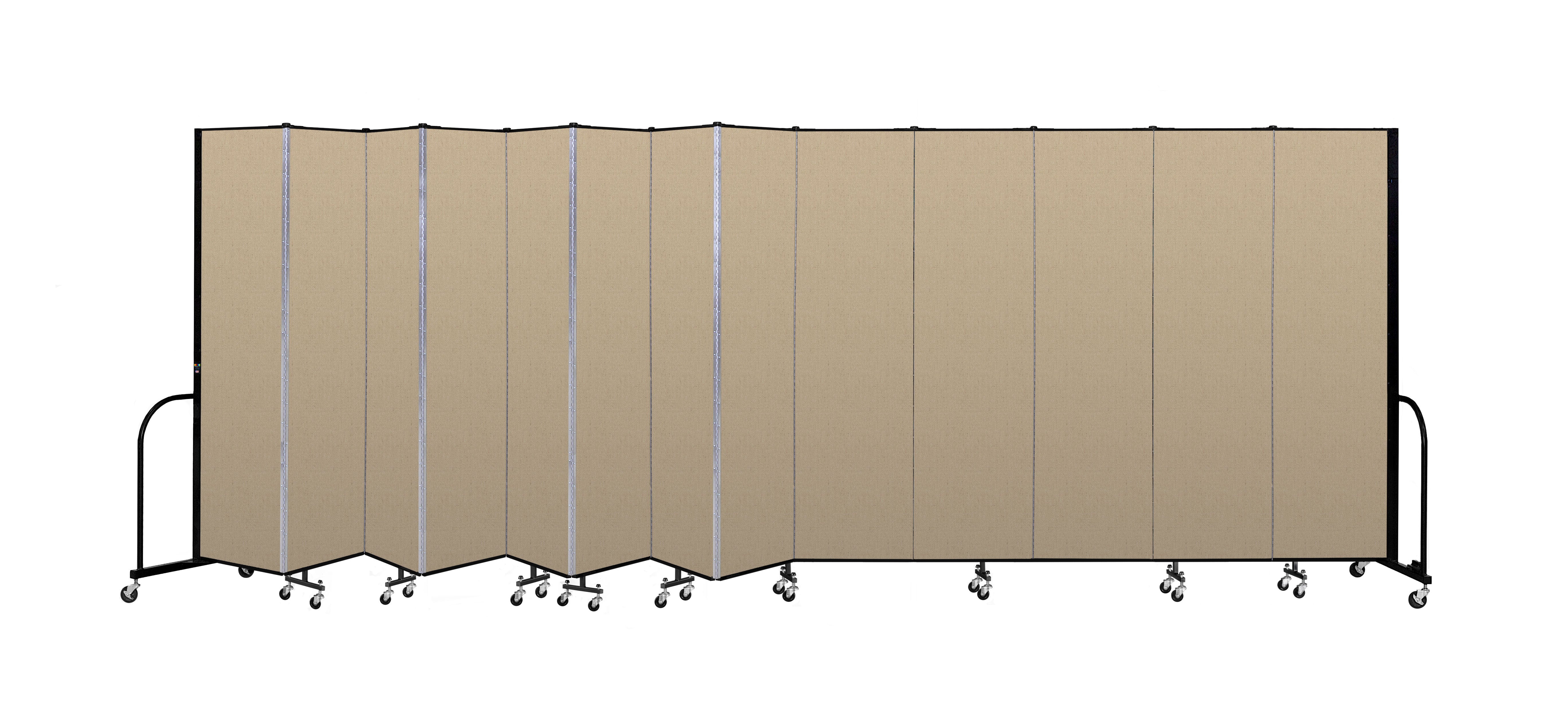 Signature Room Divider - 7' 4"H x 24' 1"L - 13 Panel, Sandalwood, Vinyl
