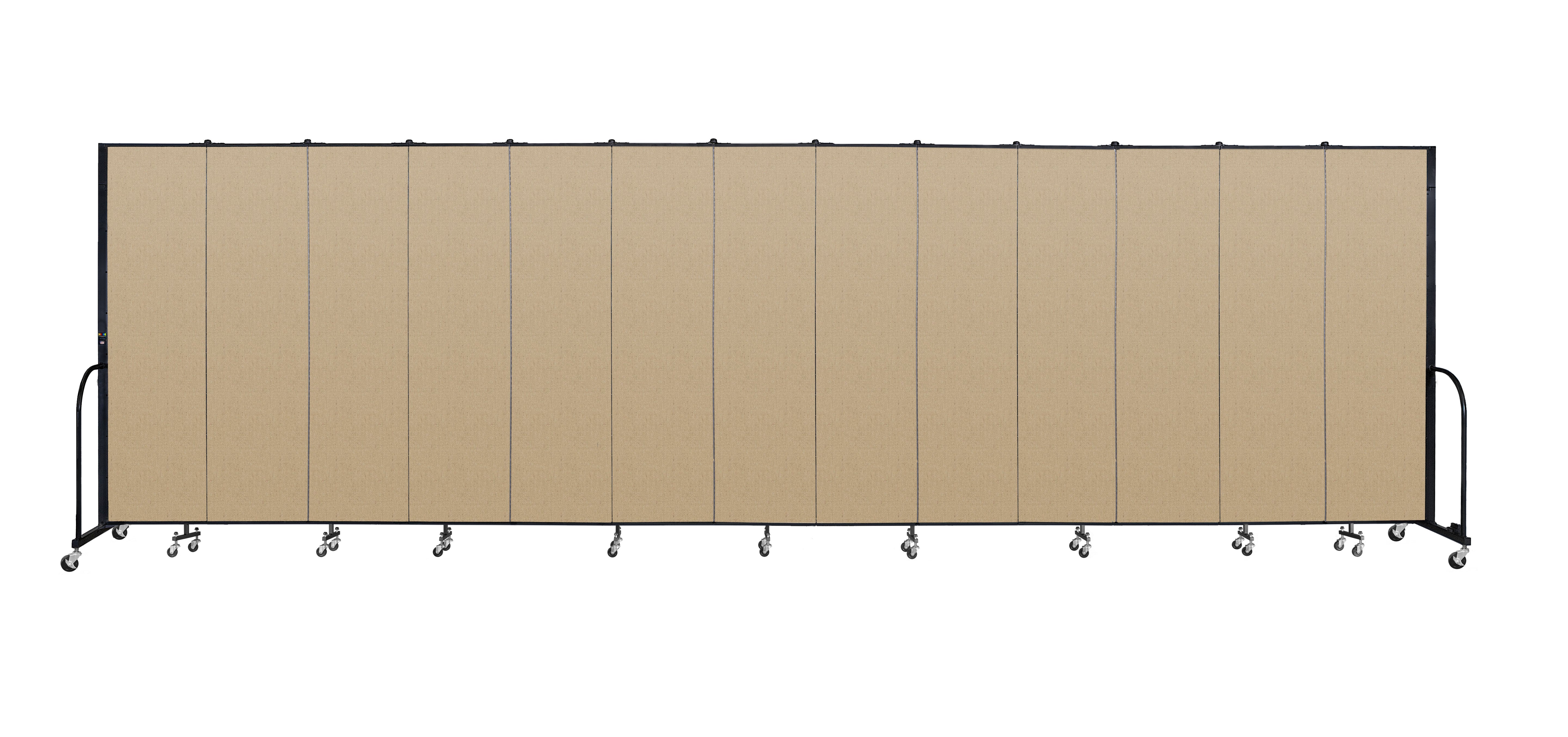 Signature Room Divider - 7' 4"H x 24' 1"L - 13 Panel, Sandalwood, Vinyl