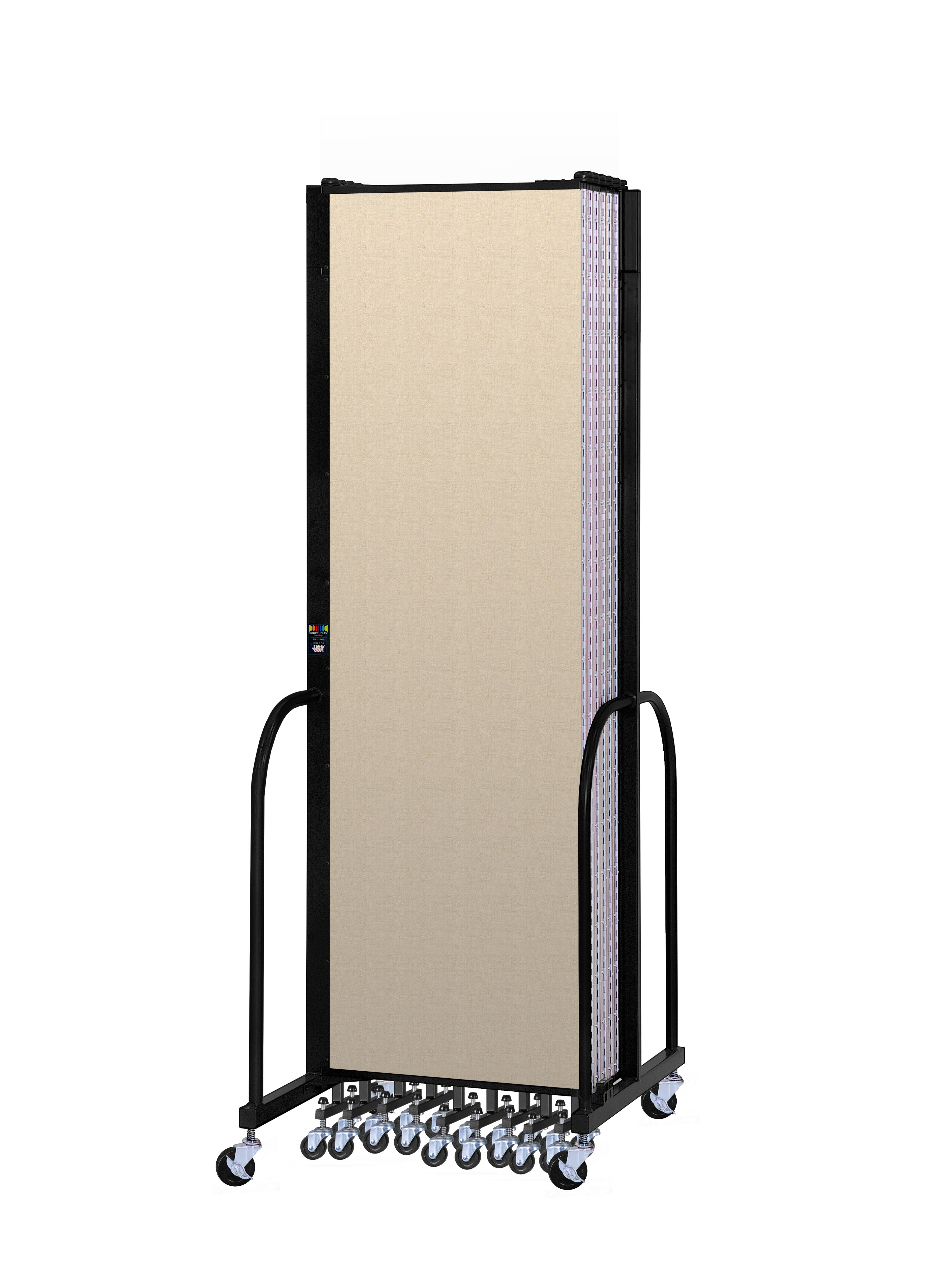 Signature Room Divider - 7' 4"H x 24' 1"L - 13 Panel, Hazelnut, Vinyl