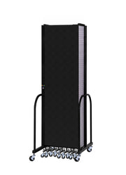 Signature Room Divider - 7' 4"H x 24' 1"L - 13 Panel, Coal, Vinyl