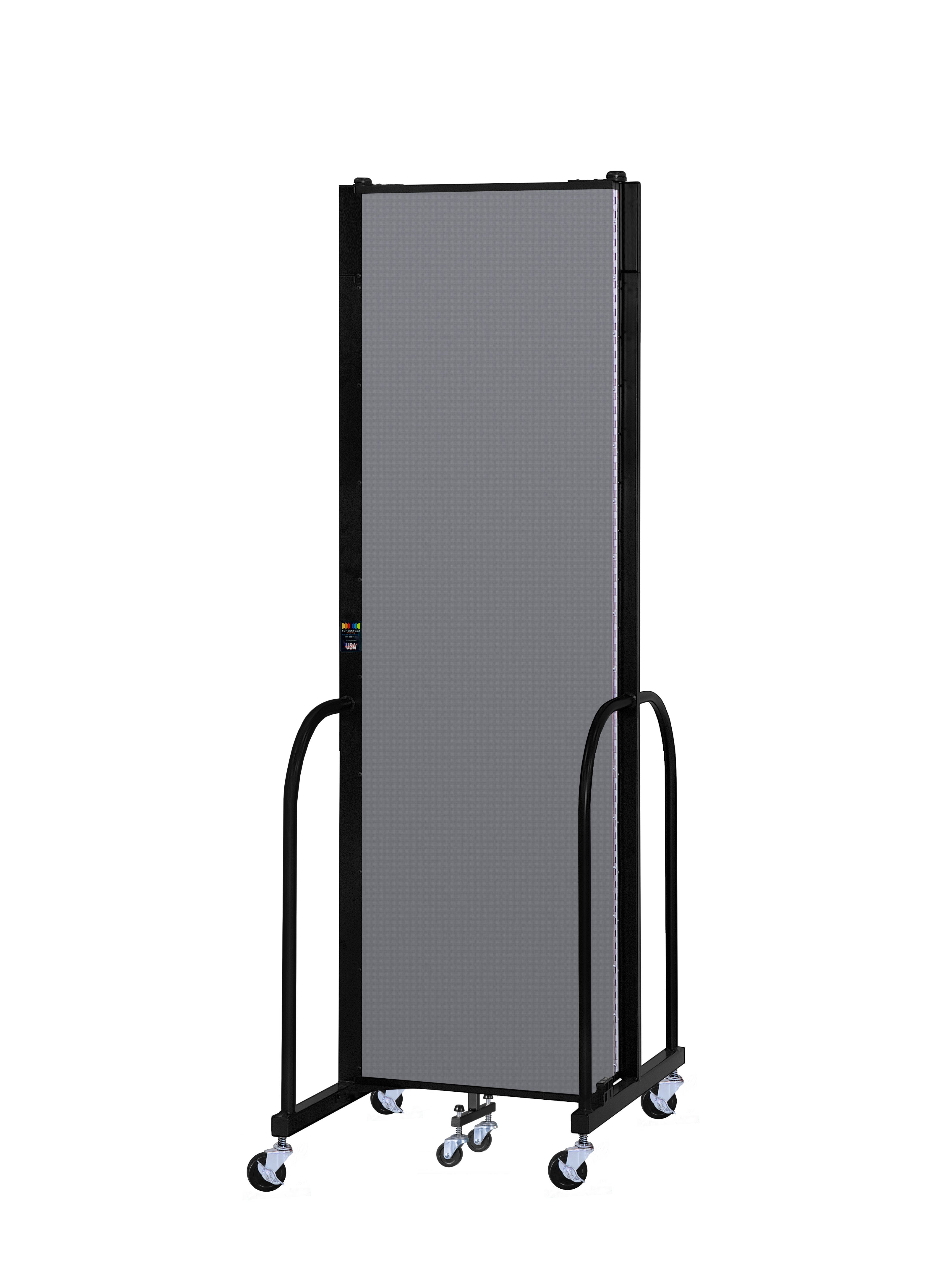 Signature Room Divider - 7' 4"H x 5' 9"L - 3 Panel, Stone, Fabric