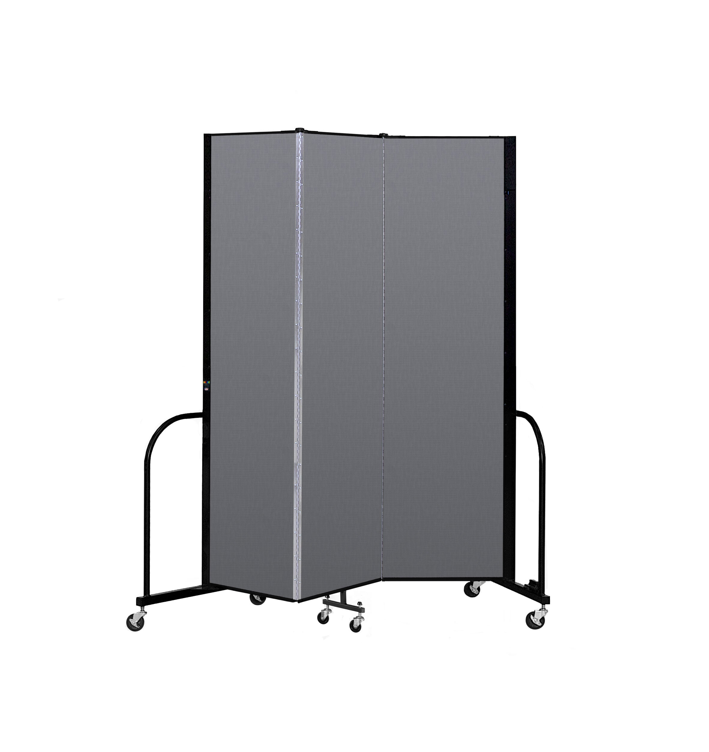 Signature Room Divider - 7' 4"H x 5' 9"L - 3 Panel, Stone, Fabric