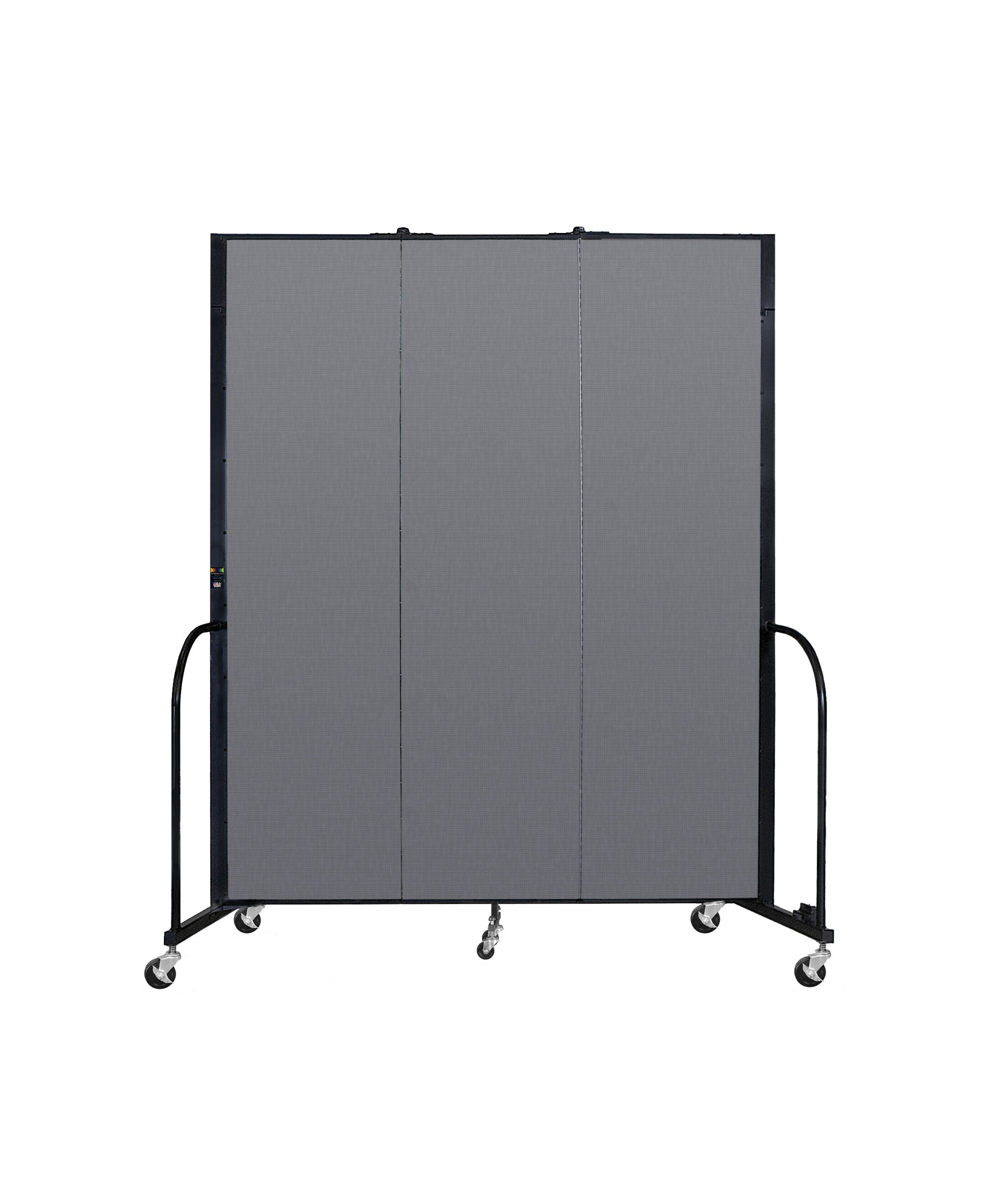 Signature Room Divider - 7' 4"H x 5' 9"L - 3 Panel, Stone, Fabric