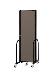 Signature Room Divider - 7' 4"H x 5' 9"L - 3 Panel, Walnut, Fabric
