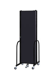 Signature Room Divider - 7' 4"H x 5' 9"L - 3 Panel, Black, Fabric