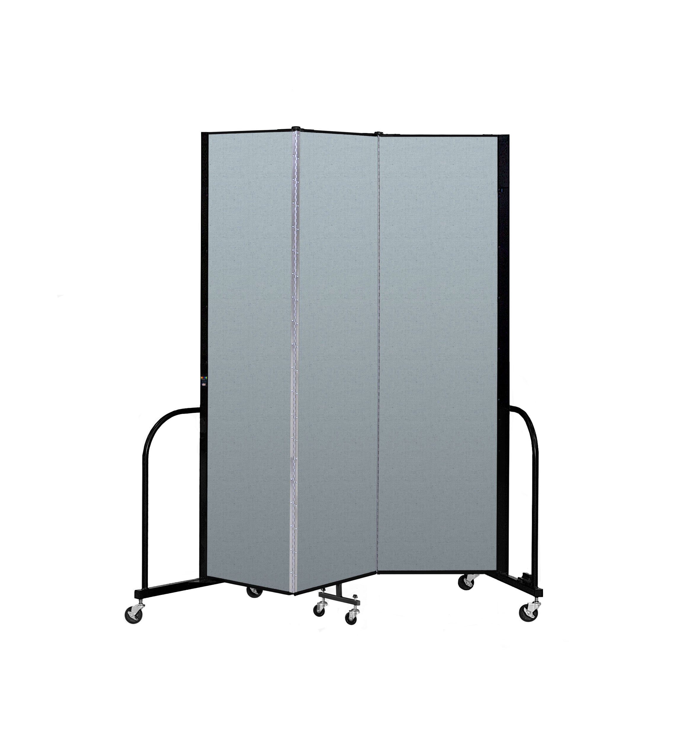 Signature Room Divider - 7' 4"H x 5' 9"L - 3 Panel, Blue Tide, Vinyl